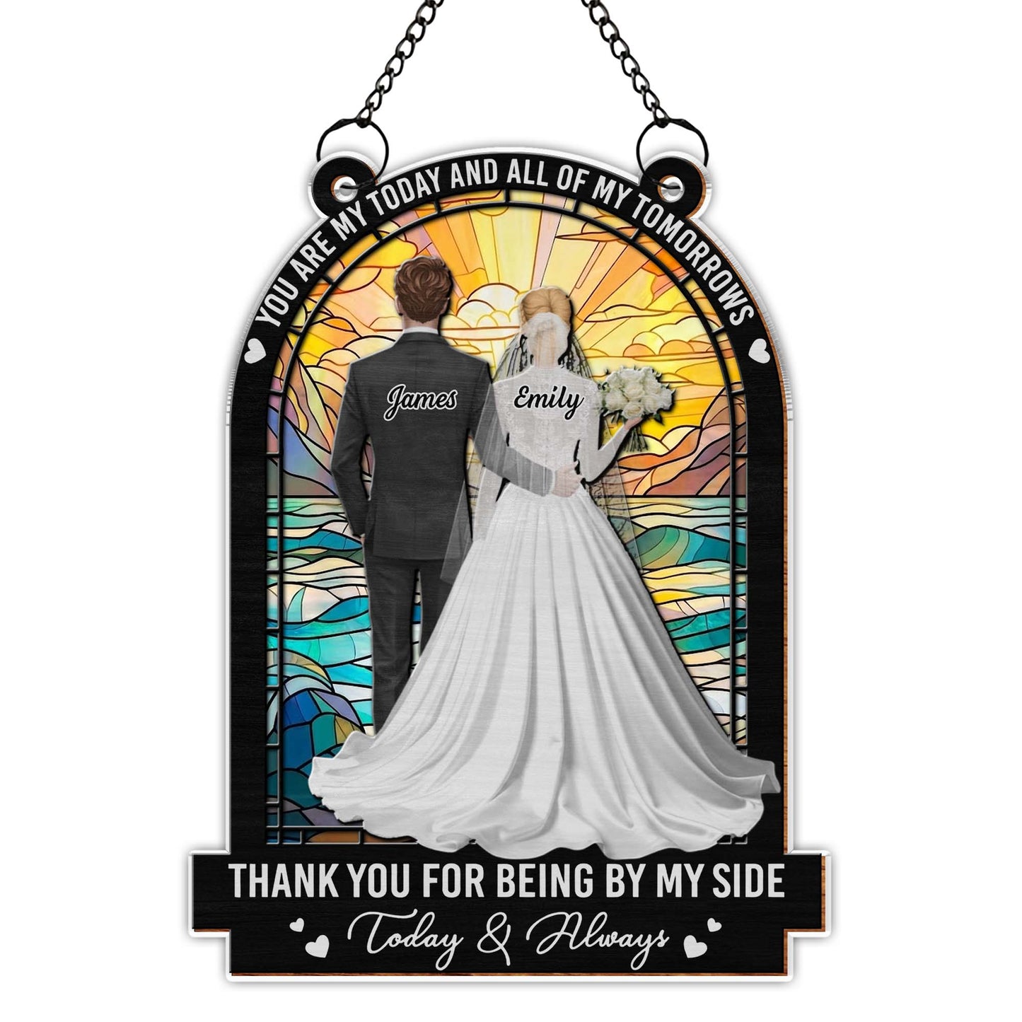 You Are My Today And All Of My Tomorrows, Couple And Stained Glass Design