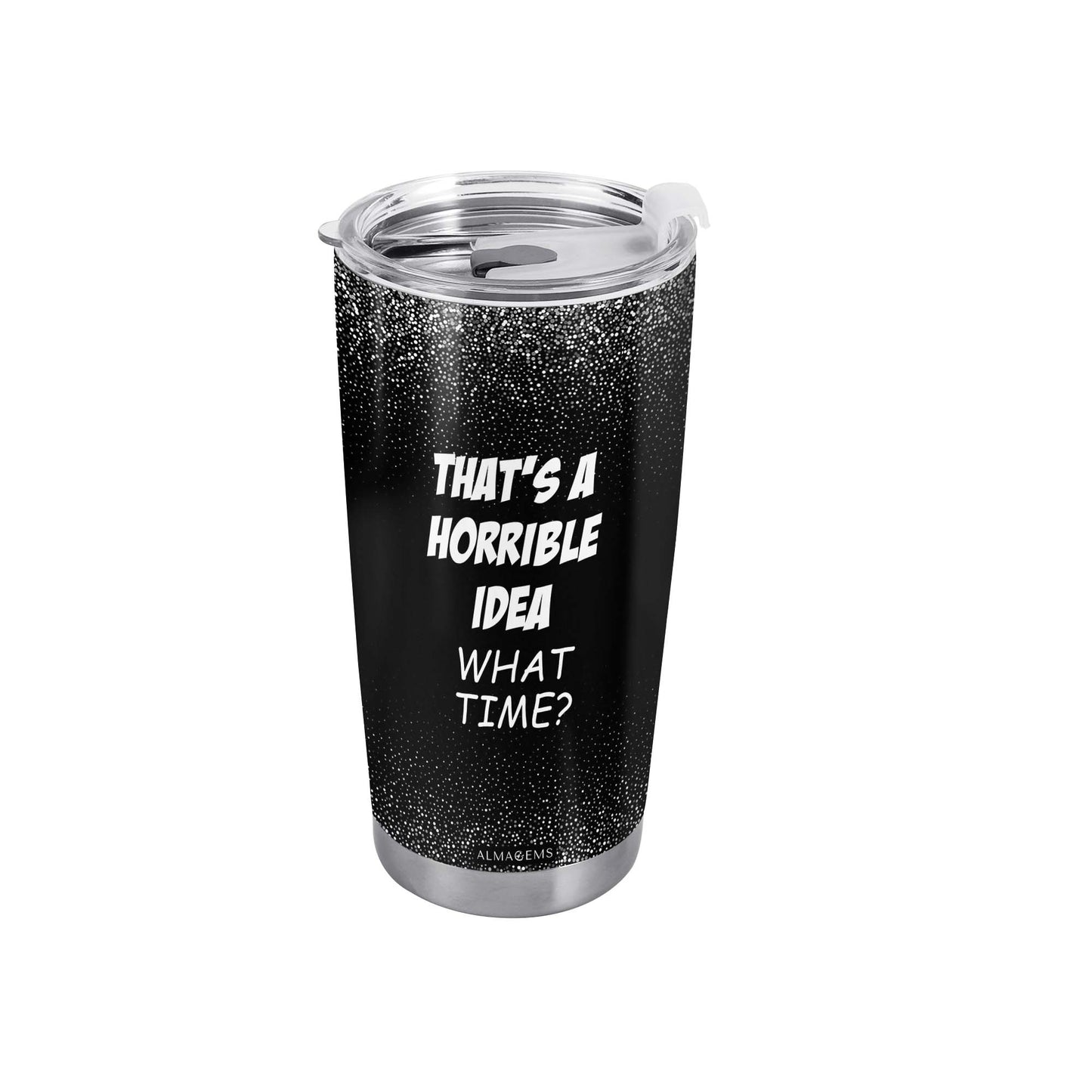 À quelle heure ? - Gobelet personnalisé en acier inoxydable 590 ml 750 ml - WHATTIME01TB