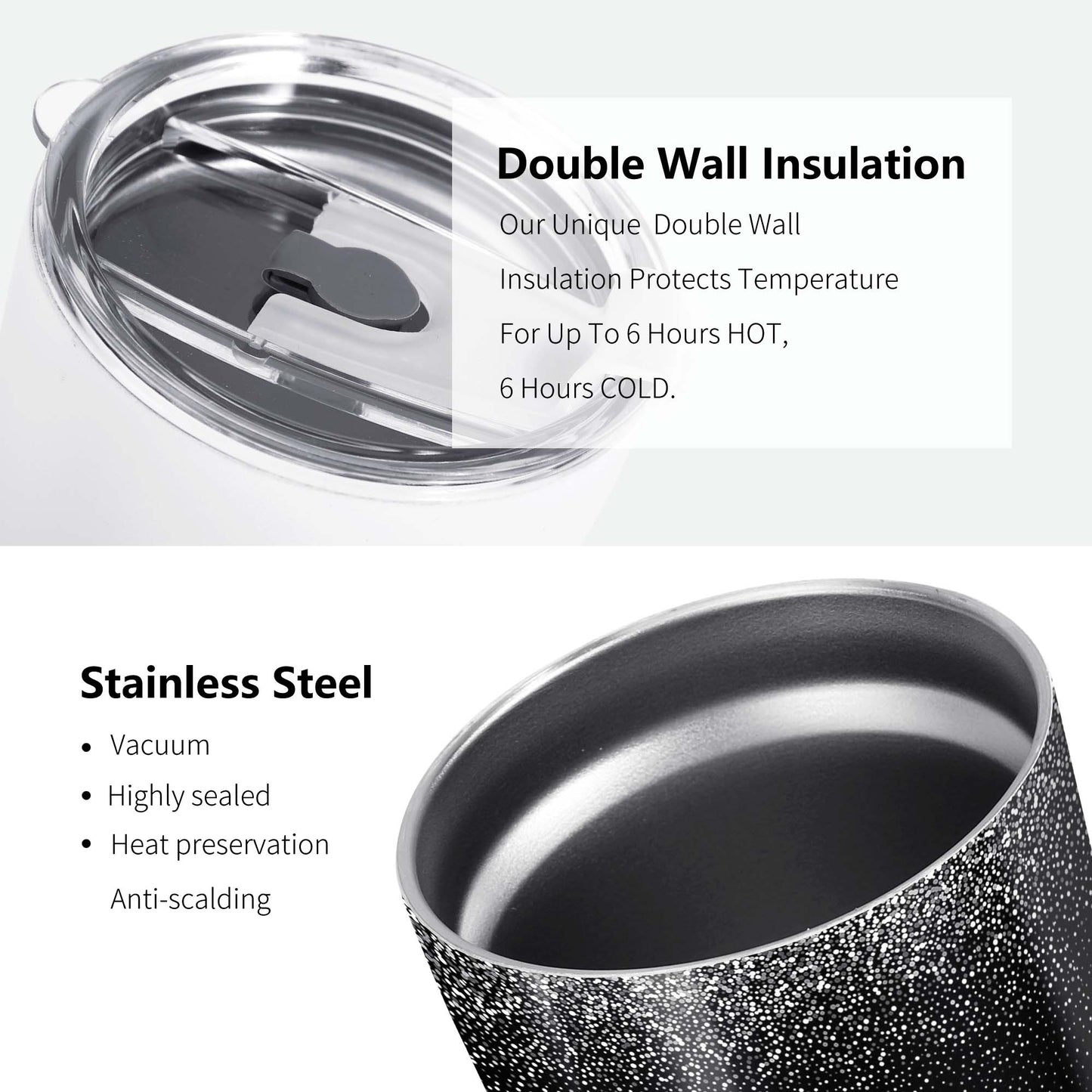 À quelle heure ? - Gobelet personnalisé en acier inoxydable 590 ml 750 ml - WHATTIME01TB