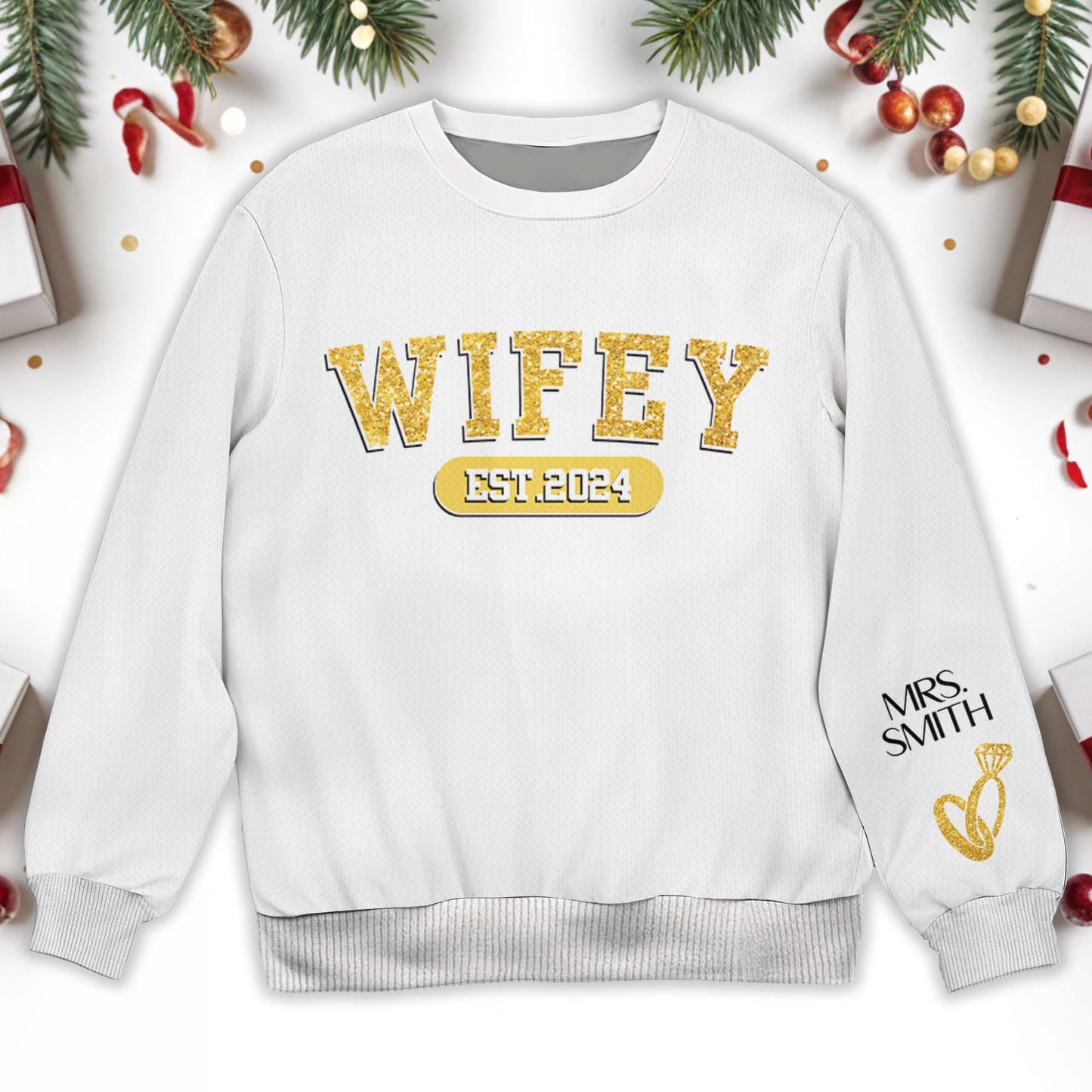 Celebrate Lasting Love Wifey Jumper With Ring Design