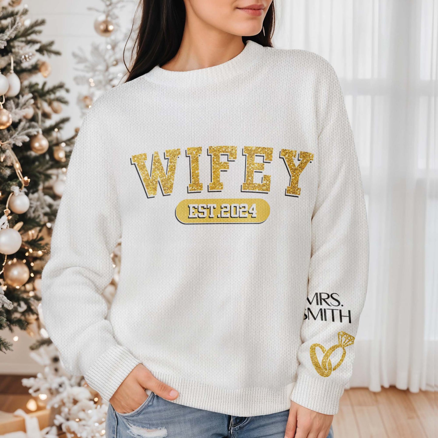 Celebrate Lasting Love Wifey Jumper With Ring Design