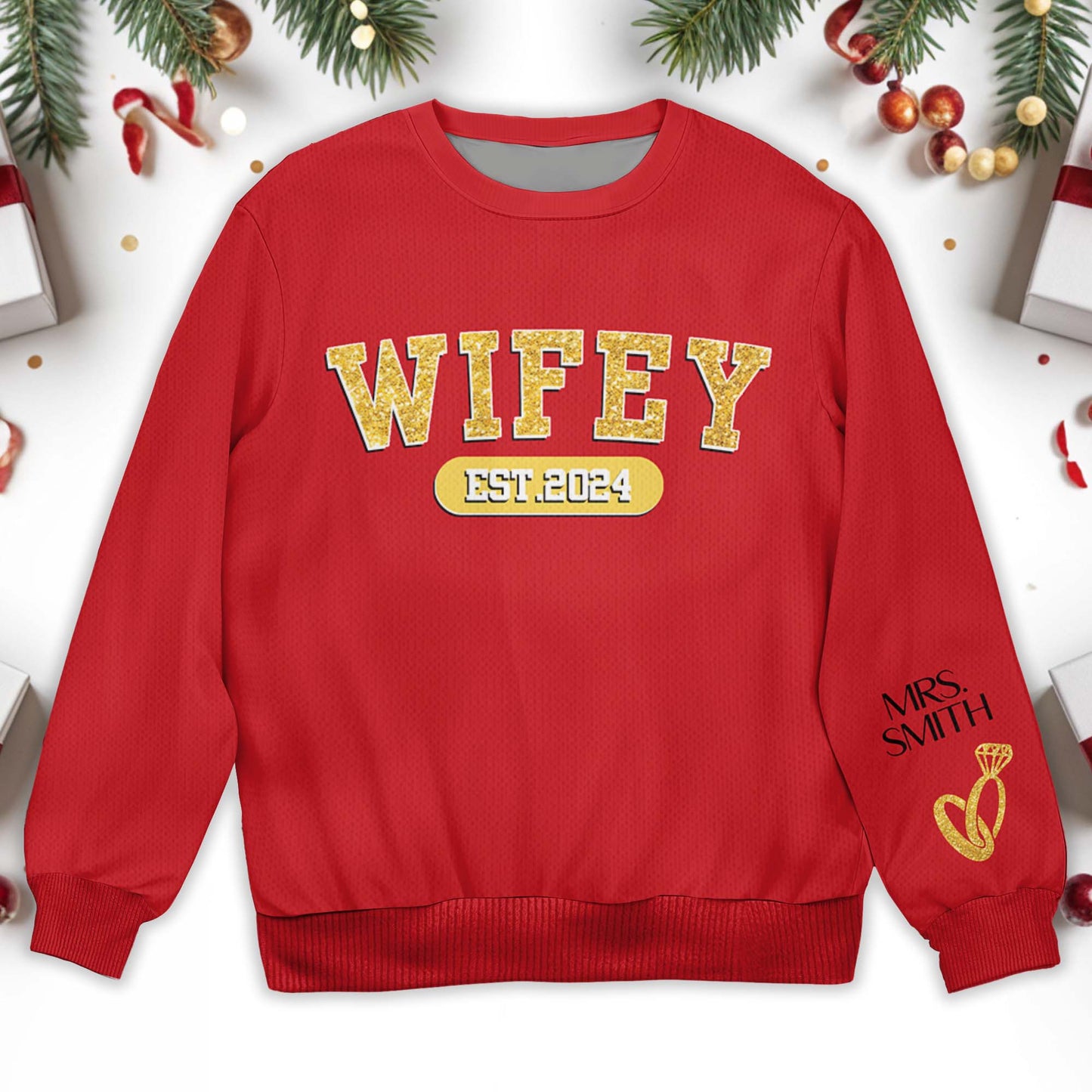 Celebrate Lasting Love Wifey Jumper With Ring Design