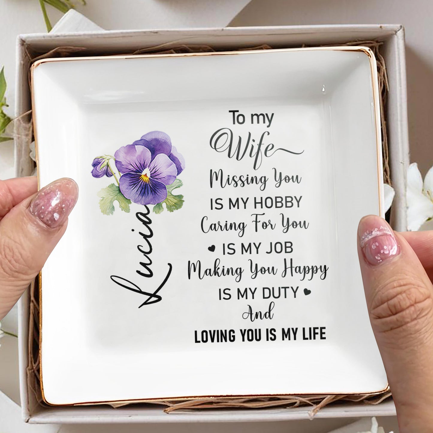 Making You Happy Is My Duty Loving You Is My Life With Pansy Flower
