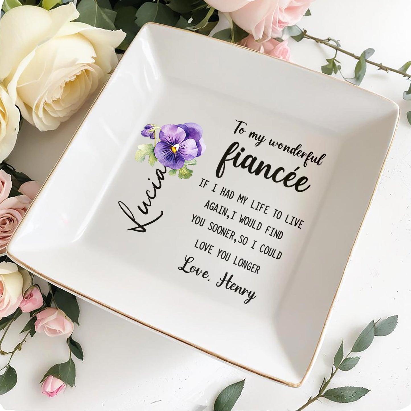 Love You Longer Pansy Flower Romantic Quote