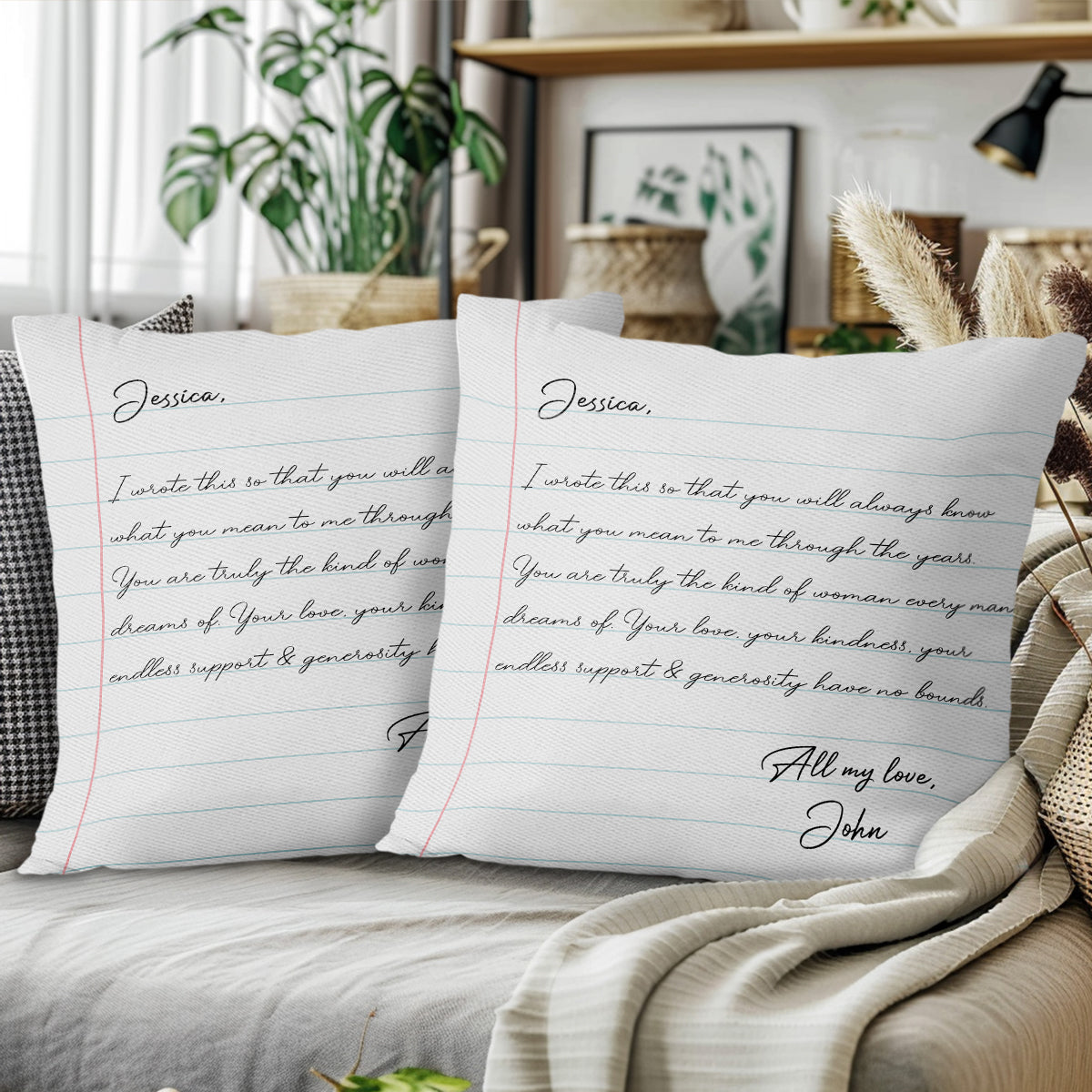Endless Love and Support Written Letter Design