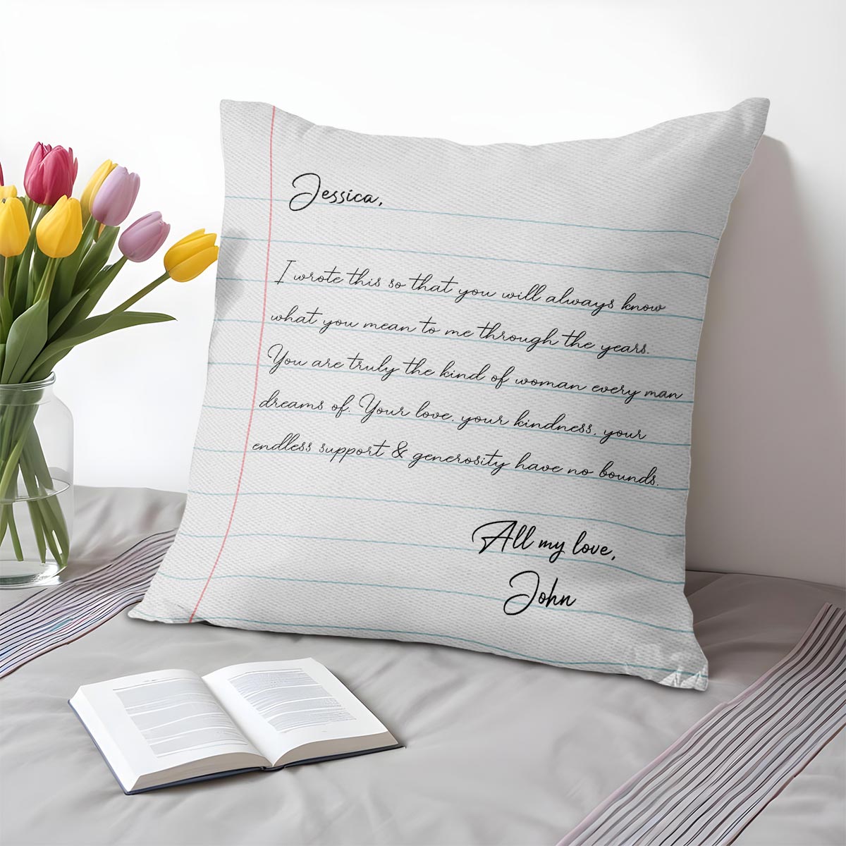 Endless Love and Support Written Letter Design