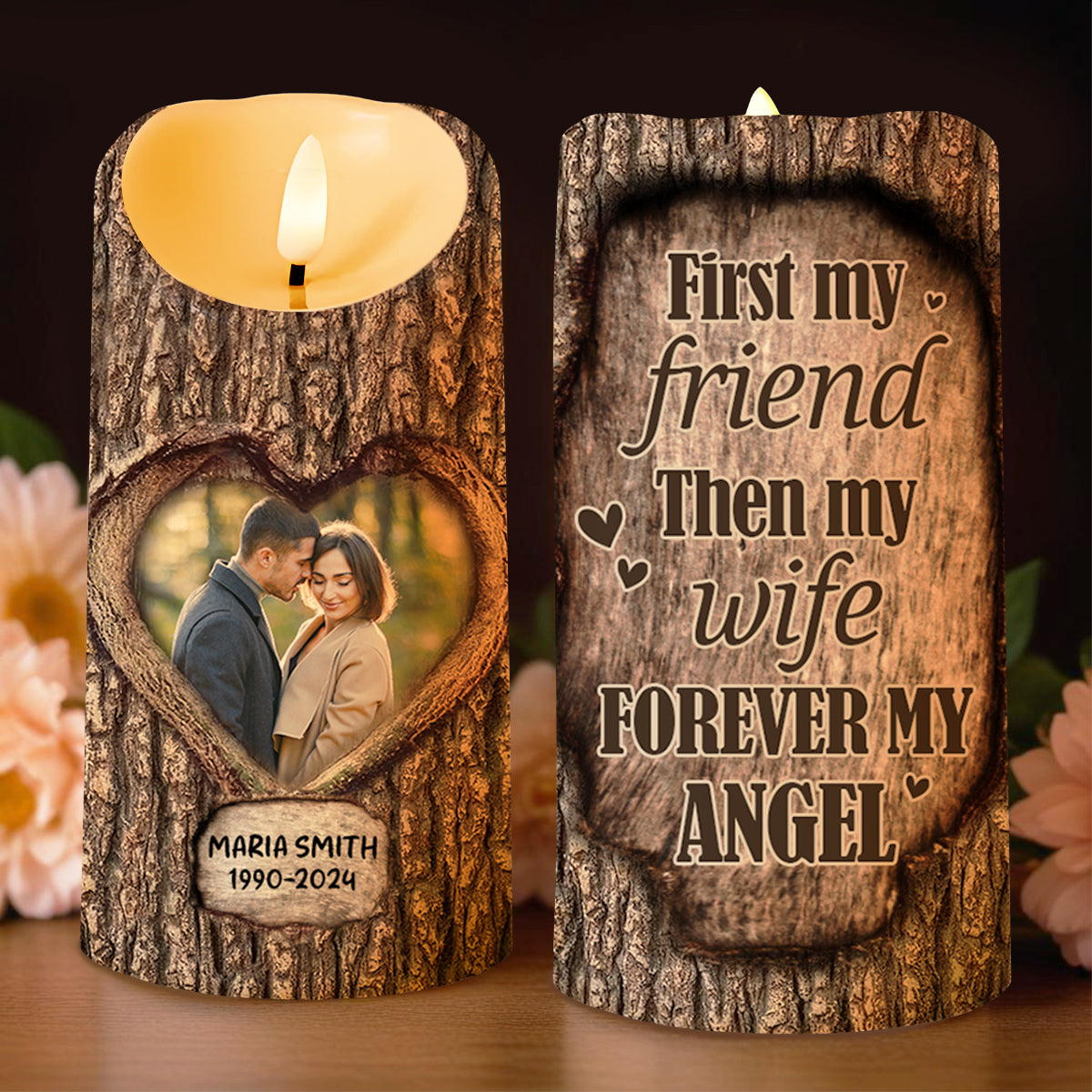 First My Friend Then My Wife Forever My Angel Heart Design