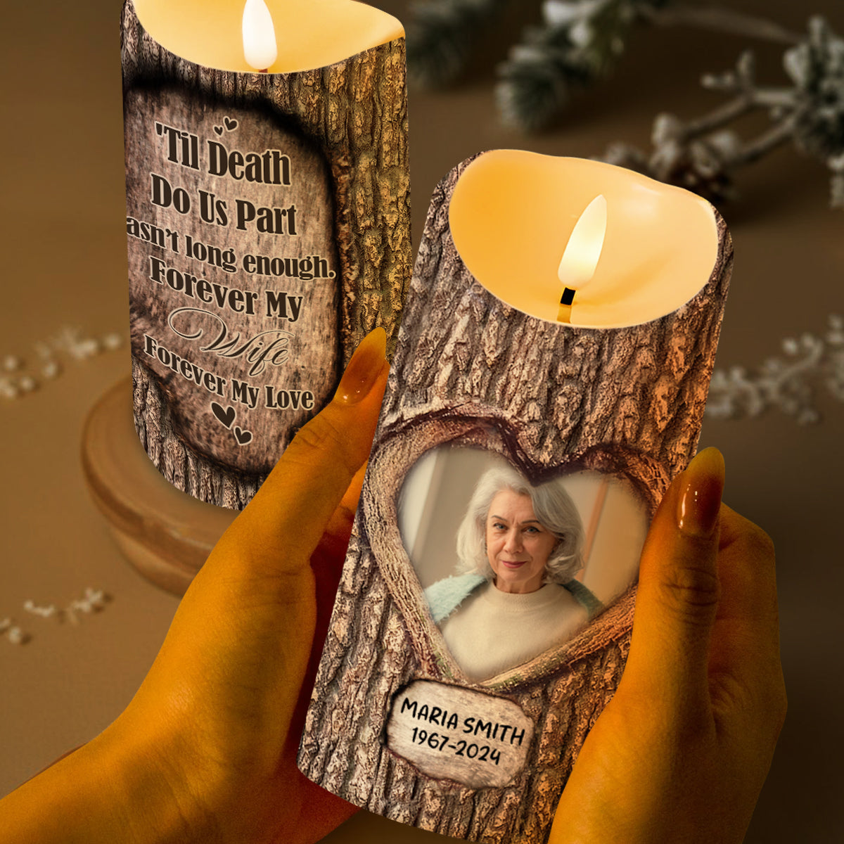Forever My Wife, Forever My Love Heart-Shaped Photo Frame