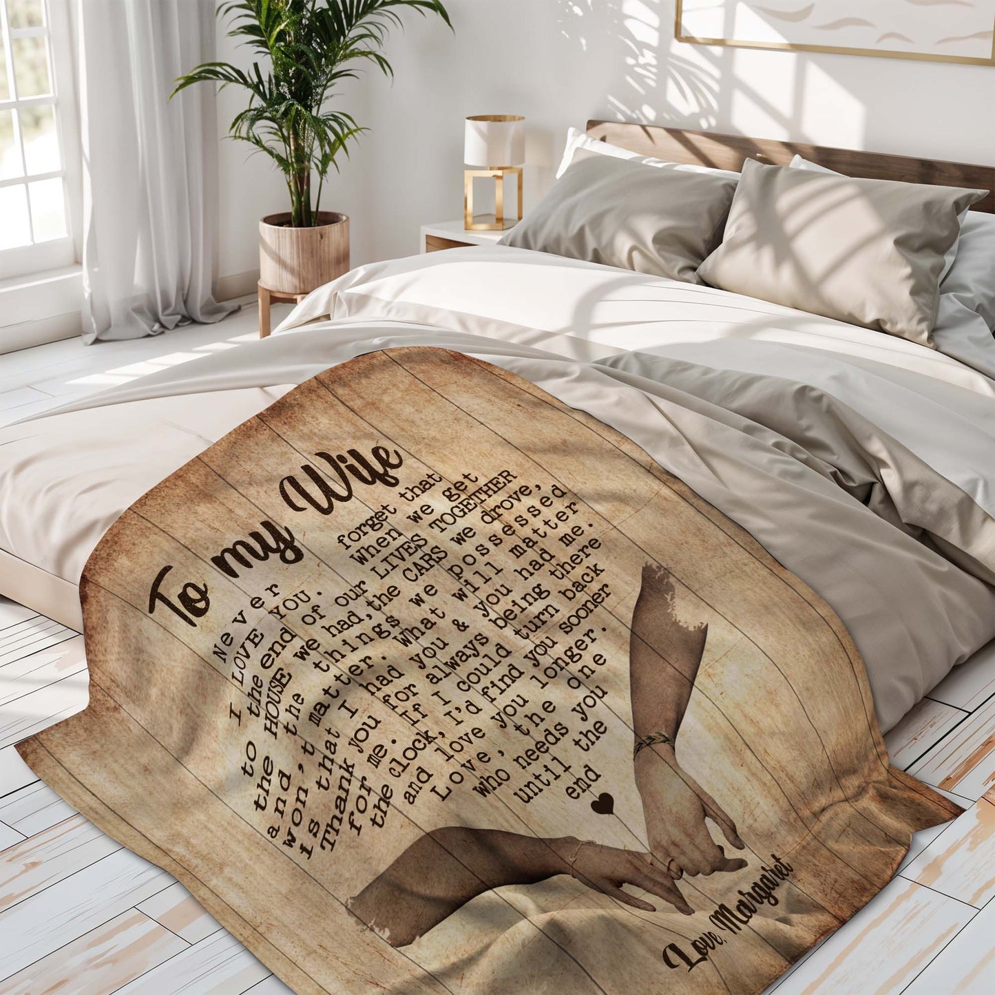 Love You Longer Romantic Quote With Holding Hands