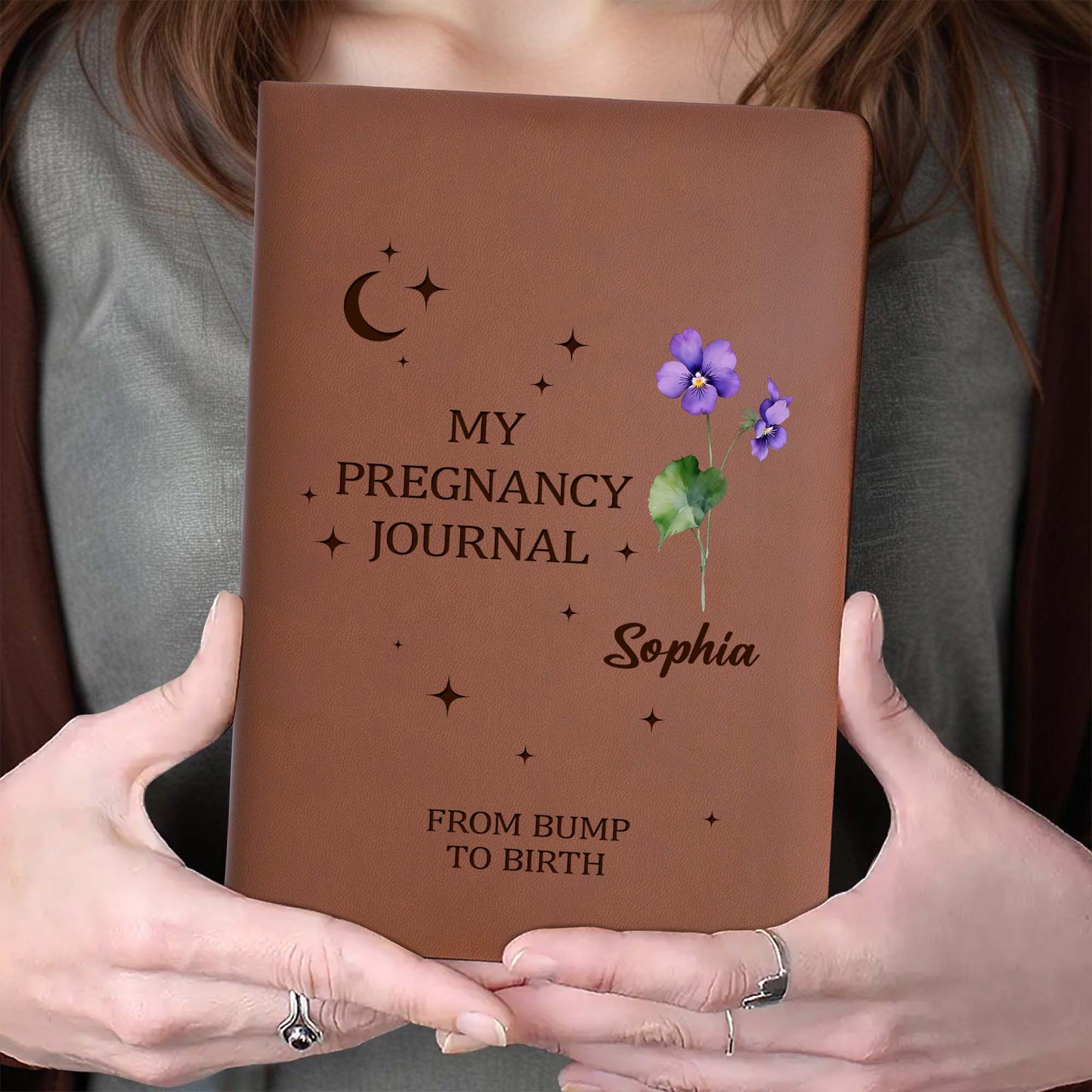From Bump To Birth Journal With Moon And Stars