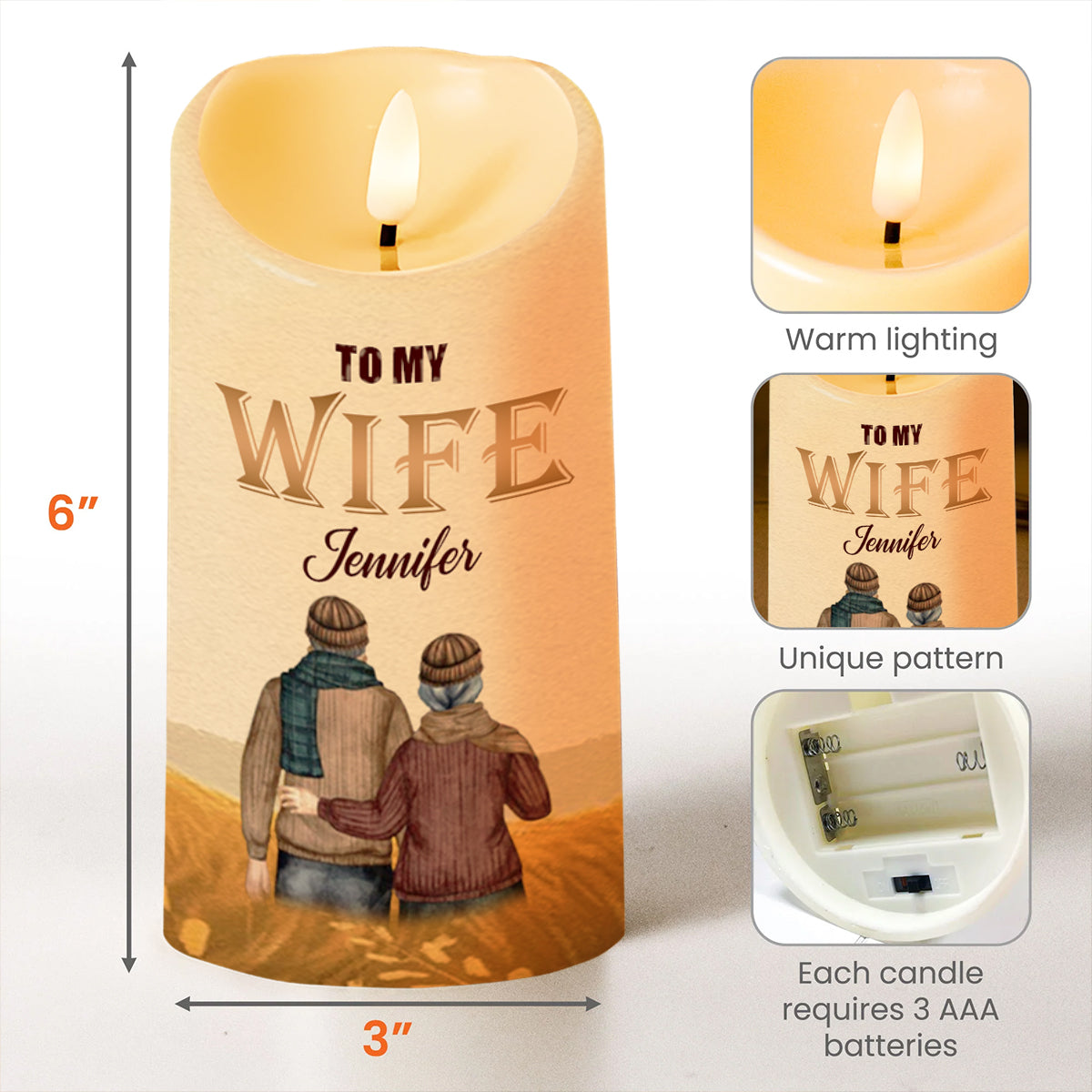 Love Message For Wife, Eternal Candle Gift