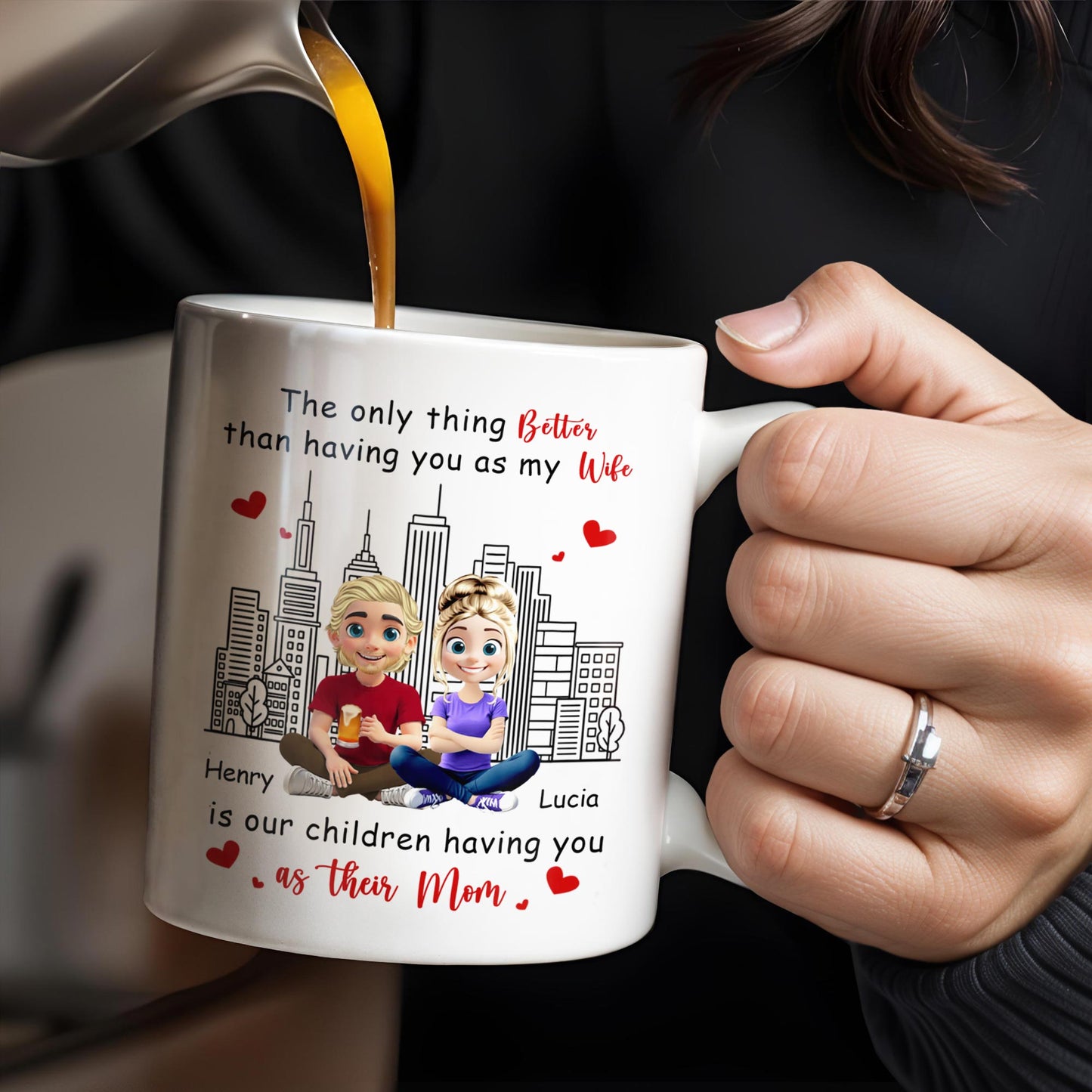 The Only Thing Better Than Having You As My Wife, Skyline and Cartoon Couple