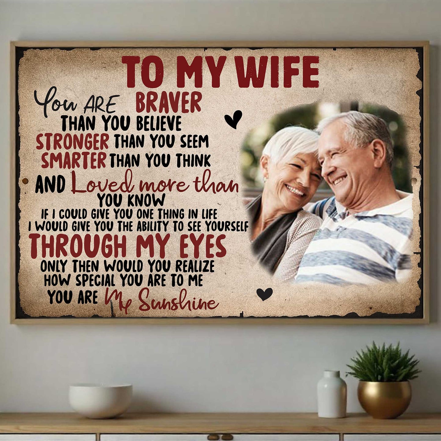 To My Wife, Heart, Couple, And Sunshine