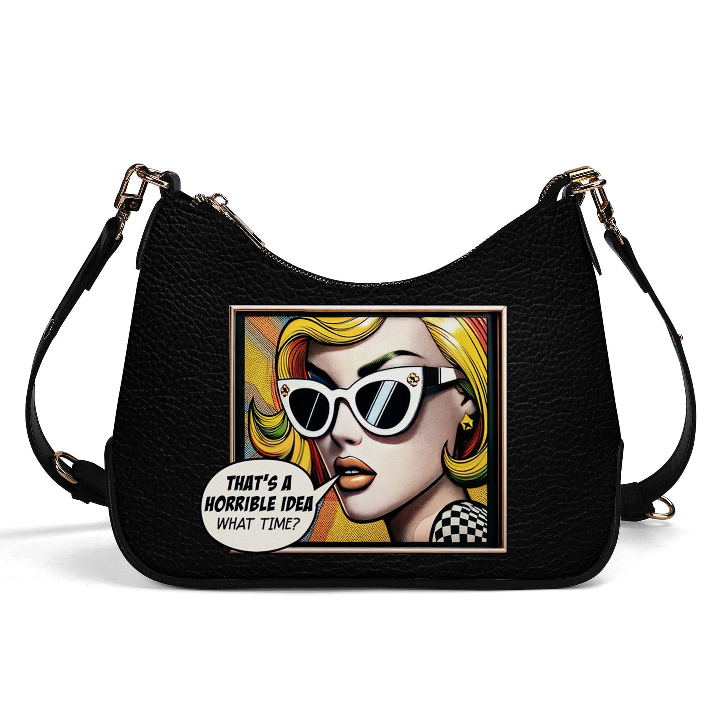 À quelle heure ? - Sac à main bandoulière personnalisé avec chaîne - WT01CH