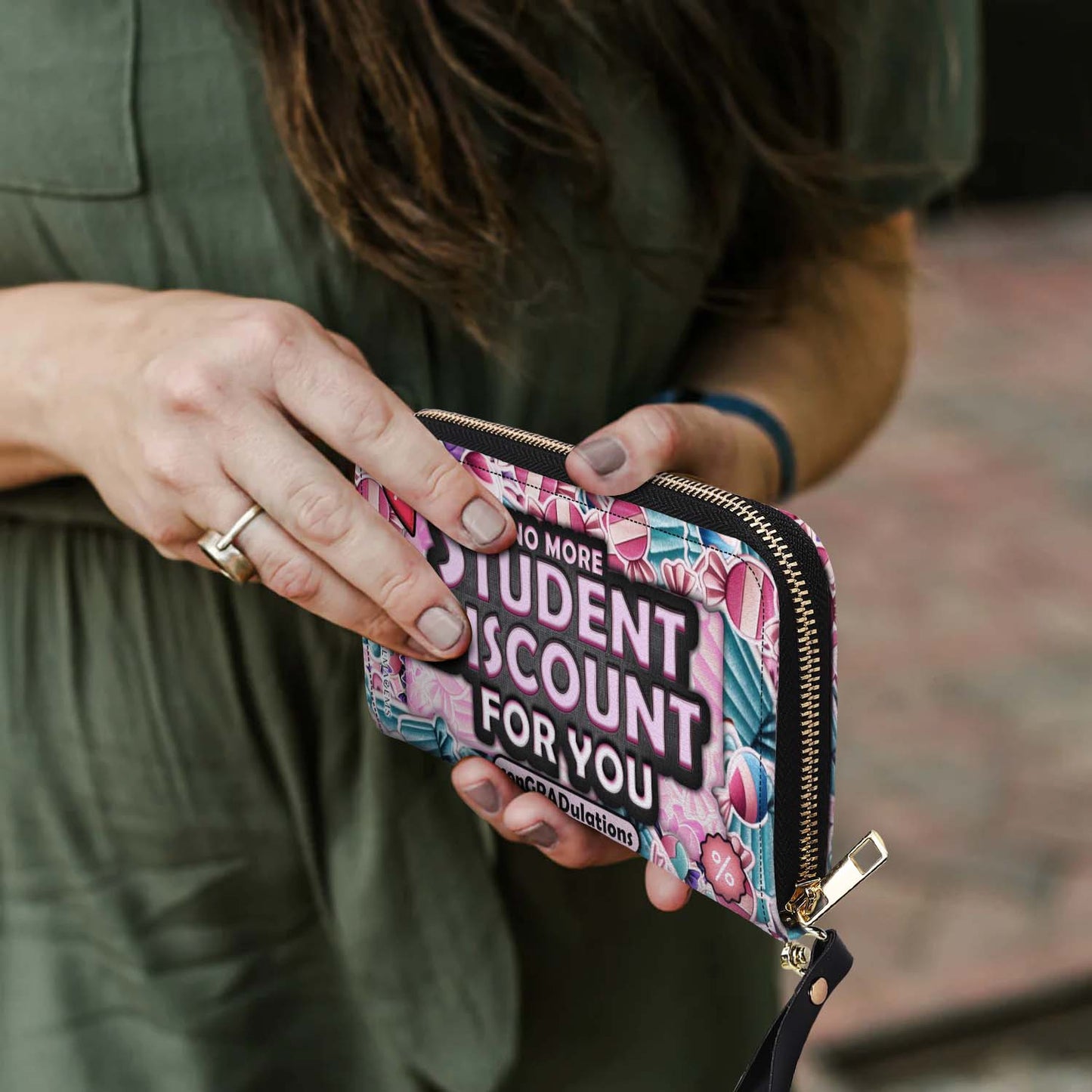 No más descuento para estudiantes - Cartera de cuero para mujer - WW03