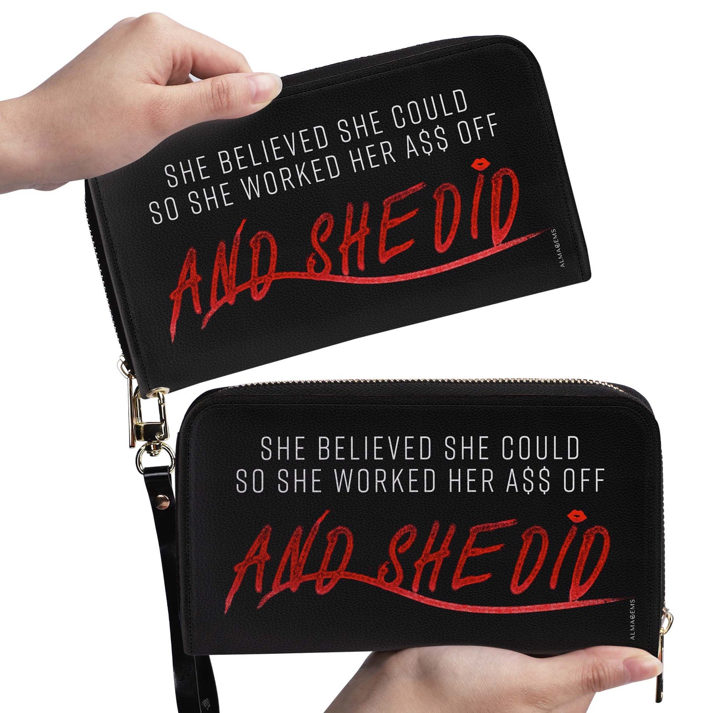 She Believed She Could - Cartera de cuero para mujer - WW11