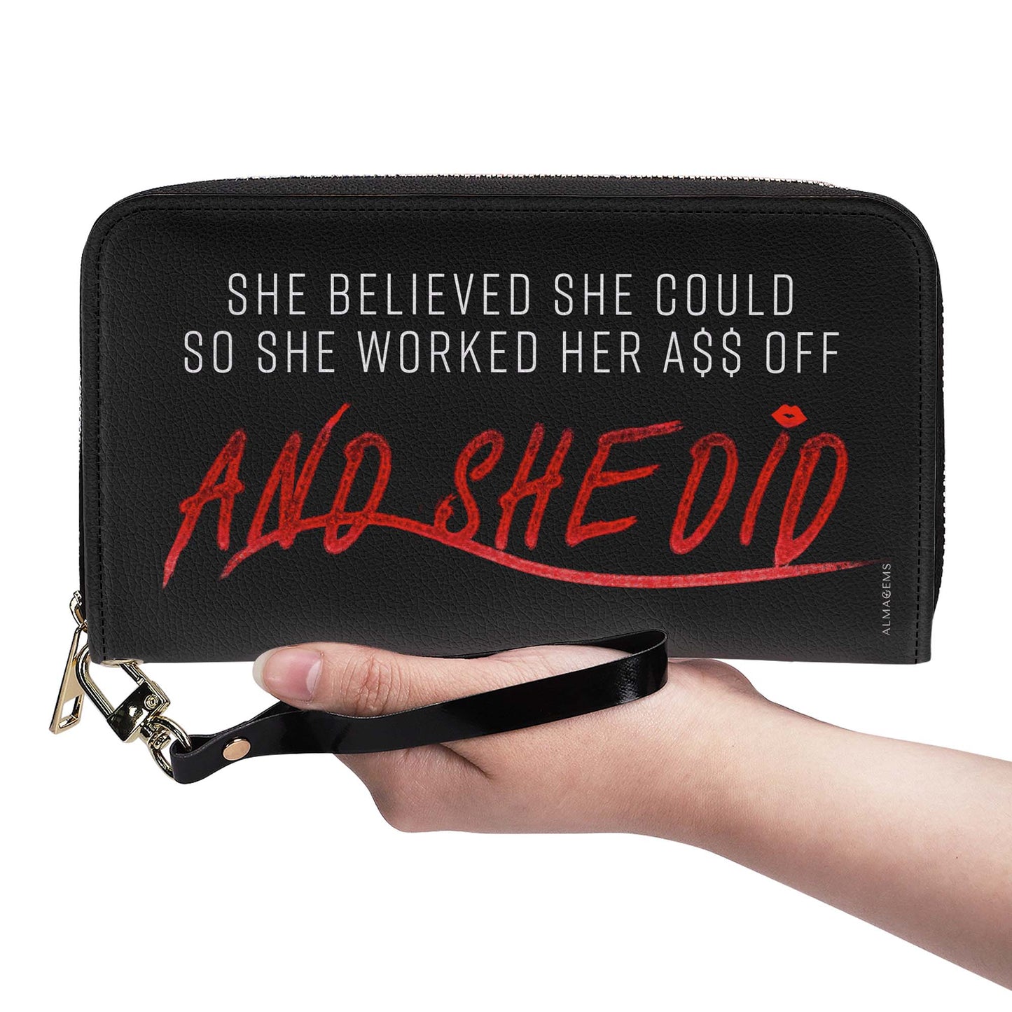 She Believed She Could - Cartera de cuero para mujer - WW11