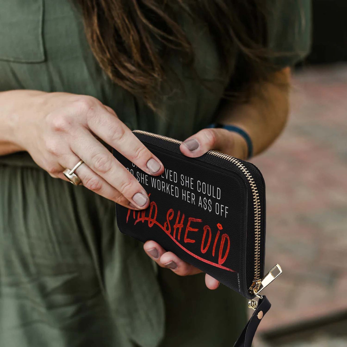 She Believed She Could - Cartera de cuero para mujer - WW11