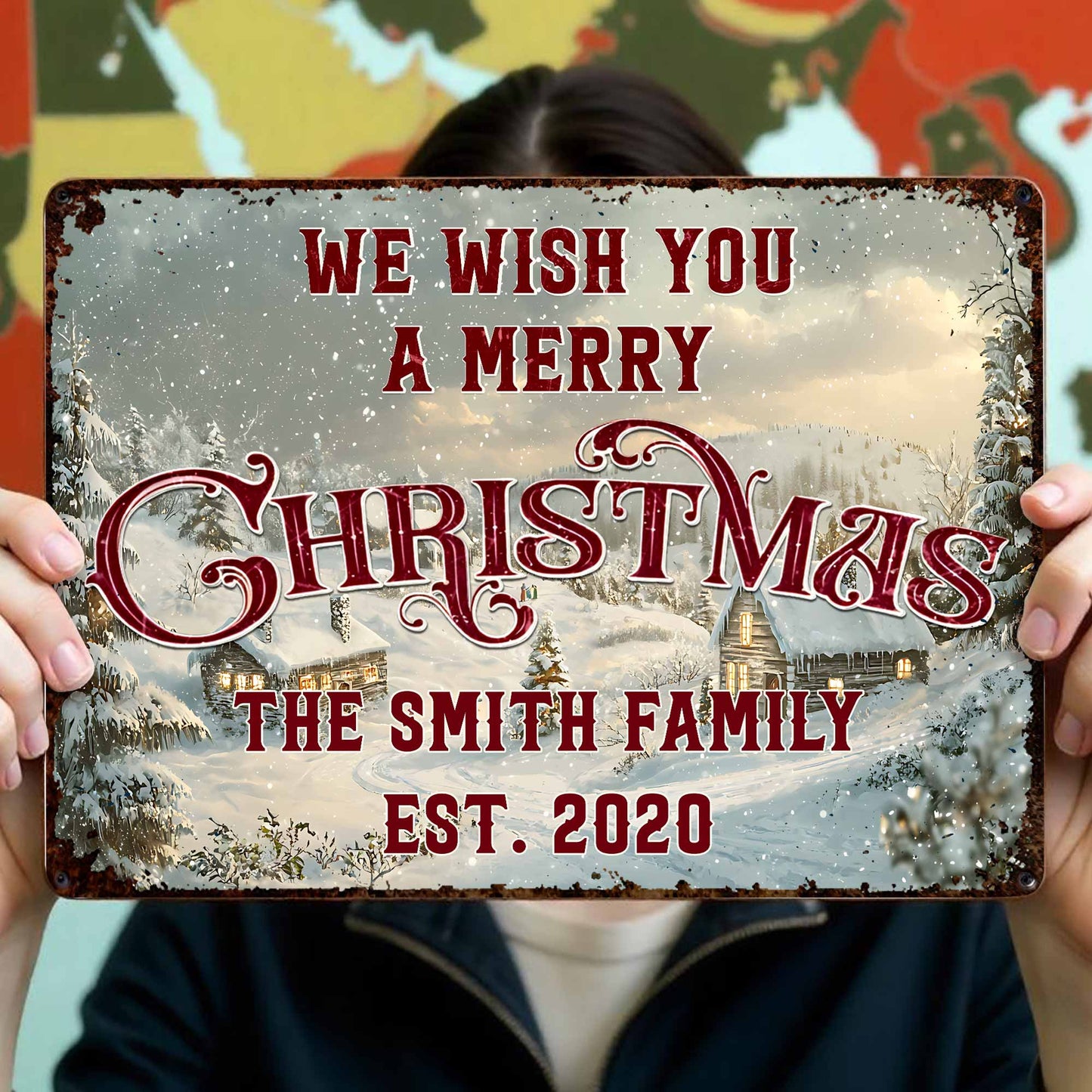 We Wish You A Merry Christmas Winter Scene