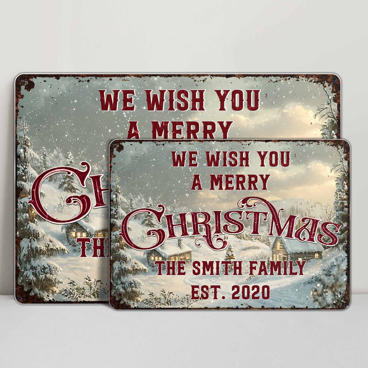 We Wish You A Merry Christmas Winter Scene