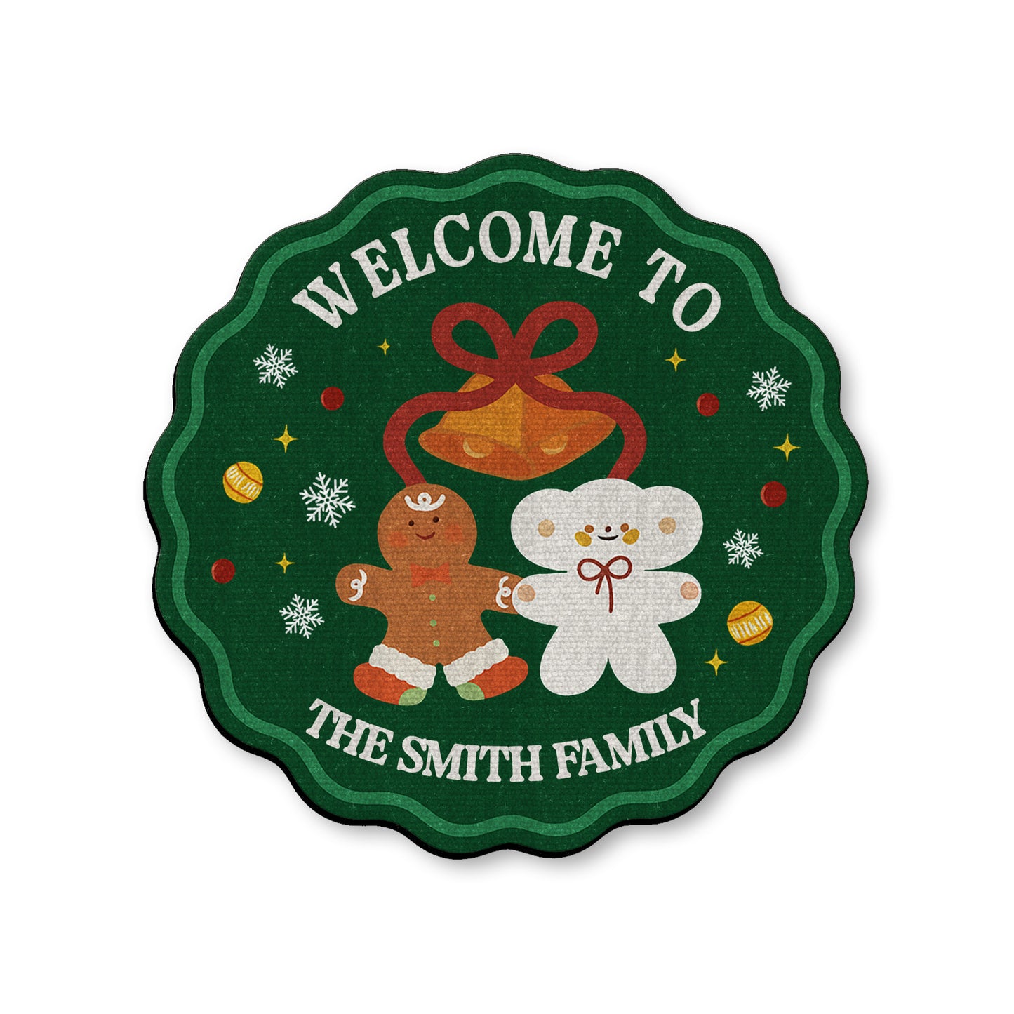 Welcome To The Family Christmas Doormat