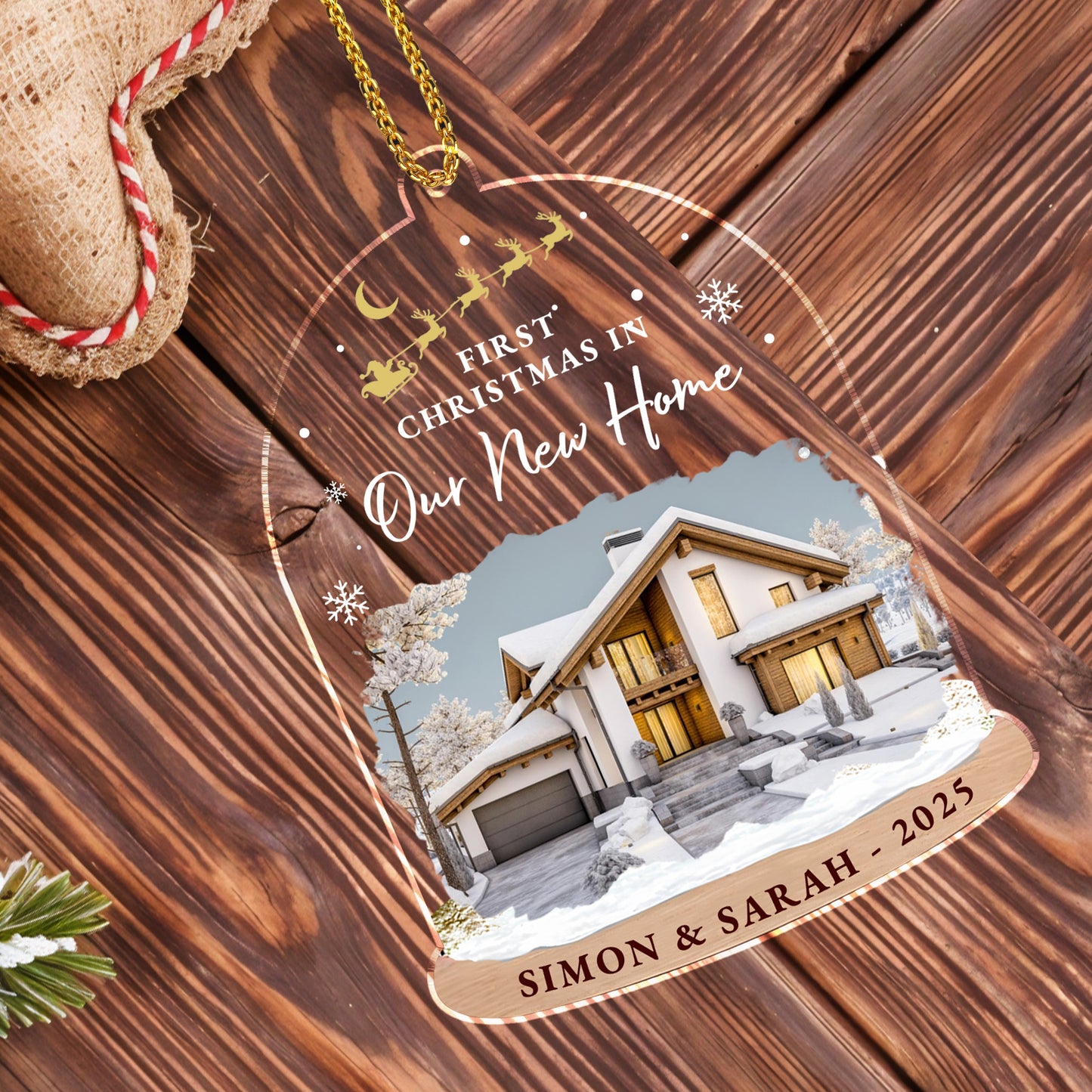Cherish Every Moment, Love Forever Heart And Flames - Personalized Custom Acrylic Ornament, Christmas Gift - XMAS050_ACO