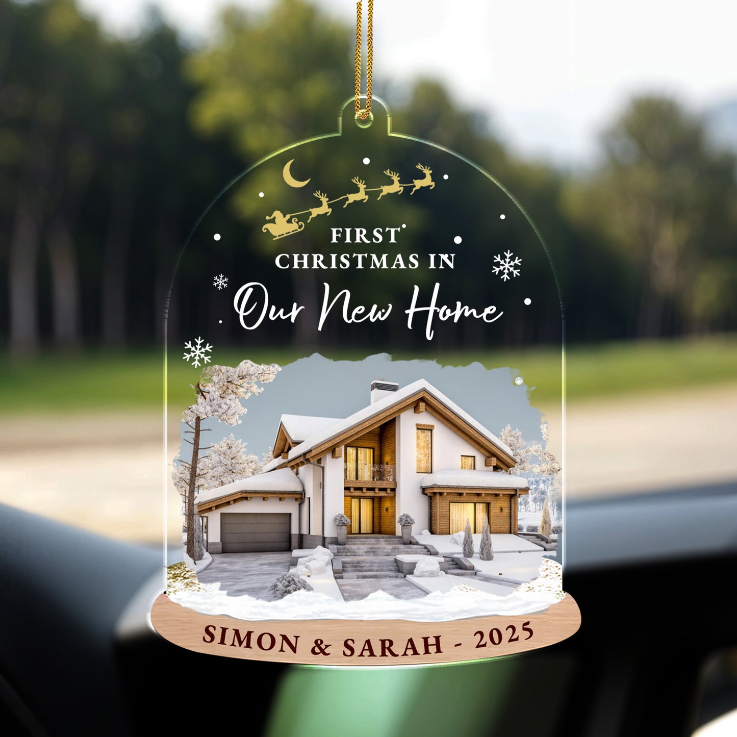 Cherish Every Moment, Love Forever Heart And Flames - Personalized Custom Acrylic Ornament, Christmas Gift - XMAS050_ACO