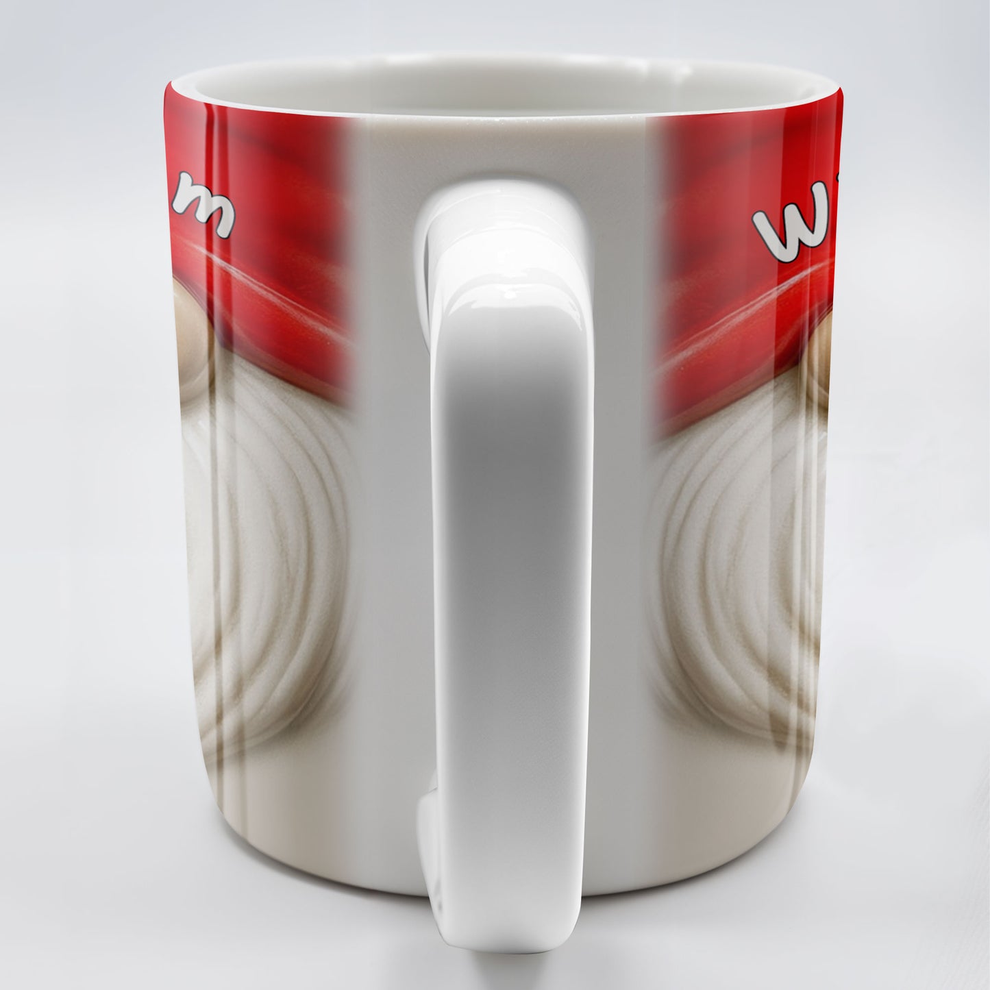 Delight In Every Sip With Festive Beard And Red Hat Design - Personalized Custom Coffee Mug - XMAS062_MG