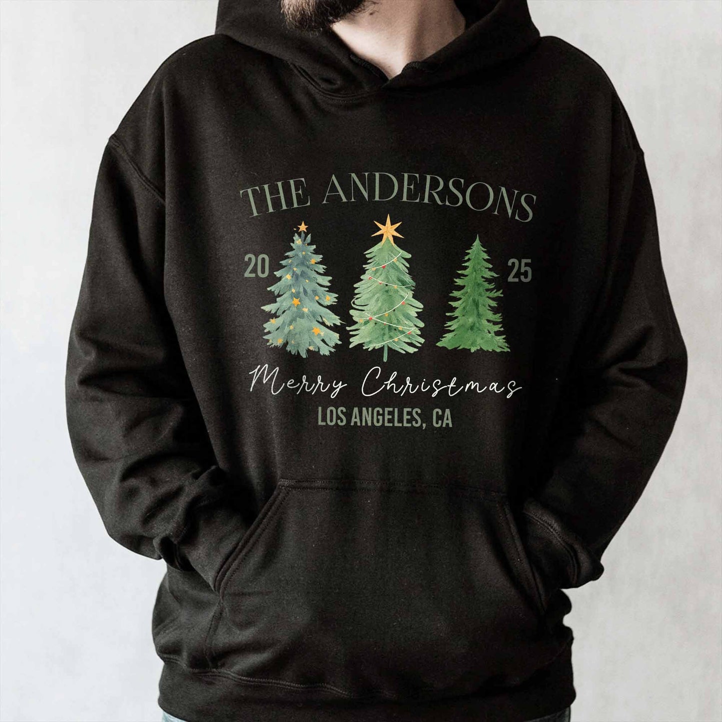 Merry Christmas With Christmas Trees