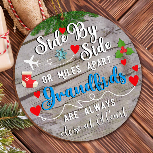 Side By Side Grandkids Always Close At Heart Ornament