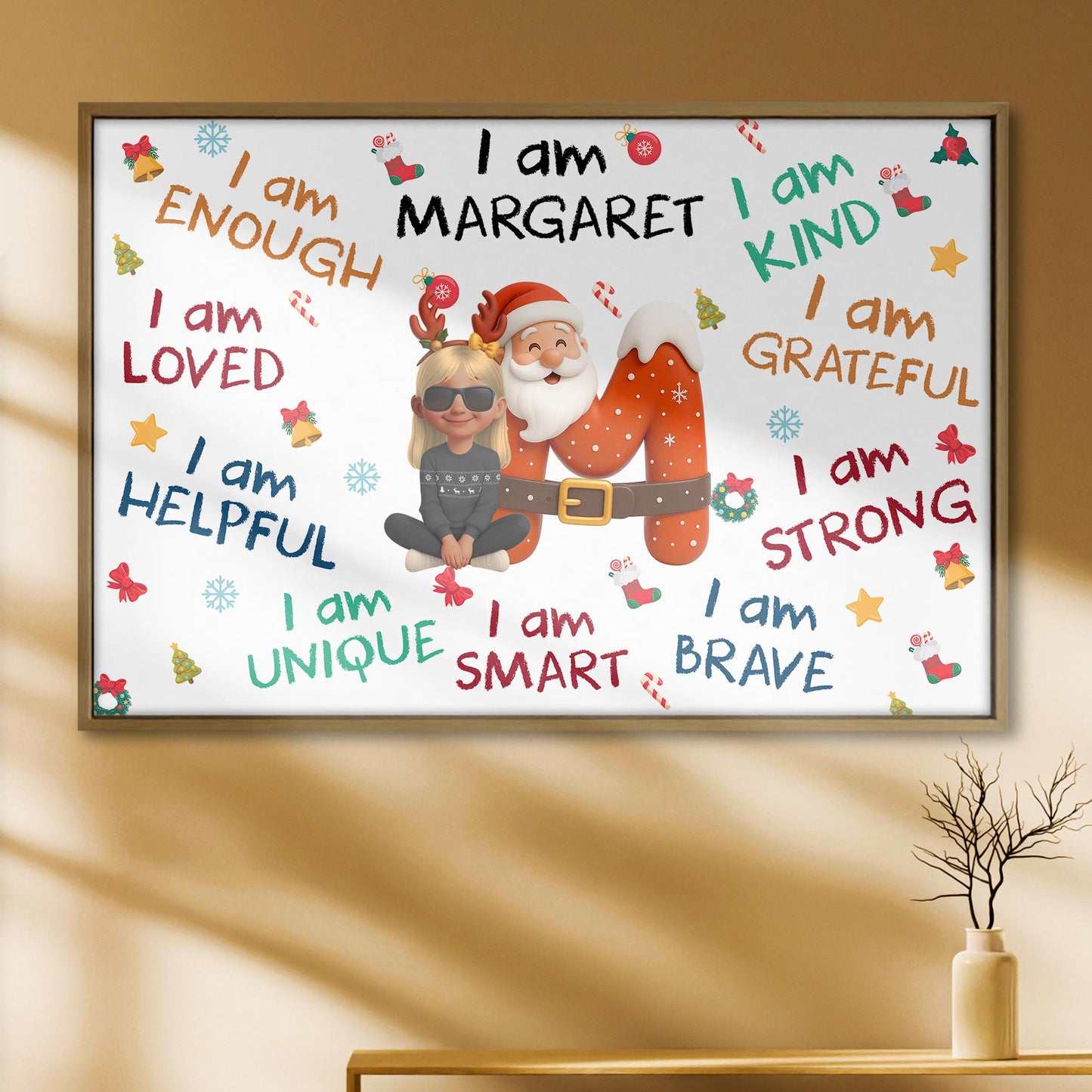 I Am Enough, Loved, Helpful, Unique, Smart, Kind, Grateful, Strong, Brave
