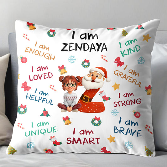 I Am Enough, Loved, Helpful, Unique, Smart With Santa And Elf