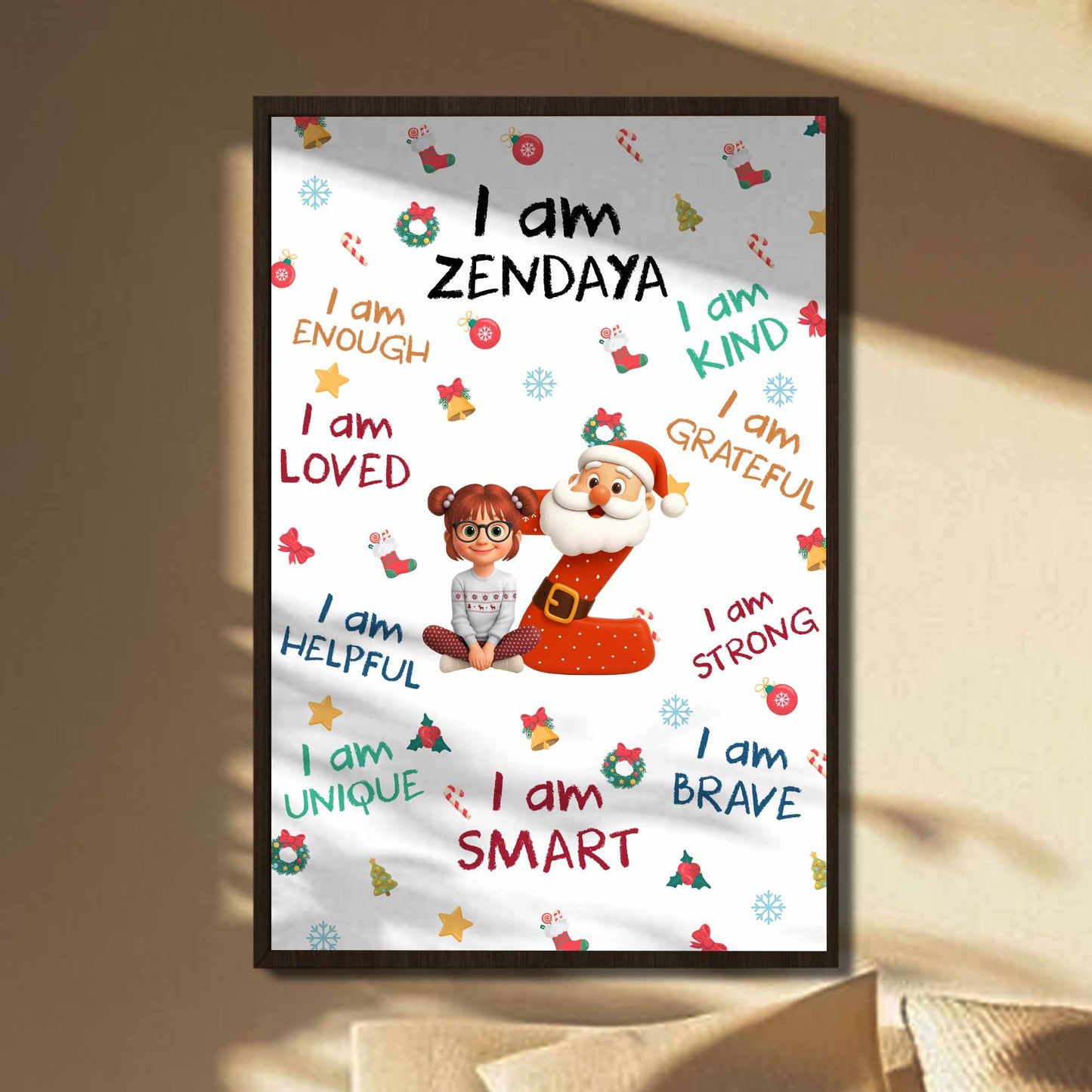 I Am Enough, Loved, Helpful, Unique, Smart Poster