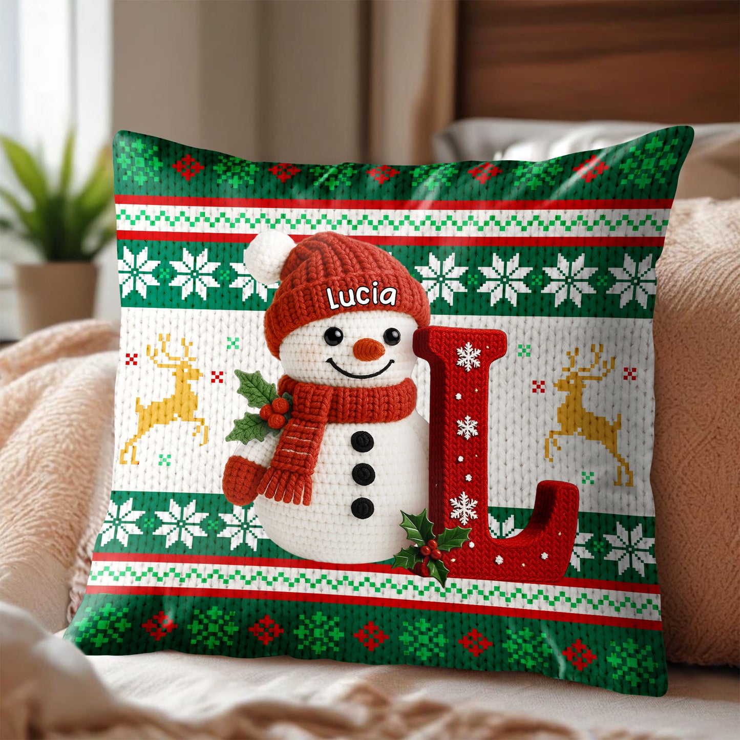 Celebrate Seasonal Cheer With Snowman And Reindeer