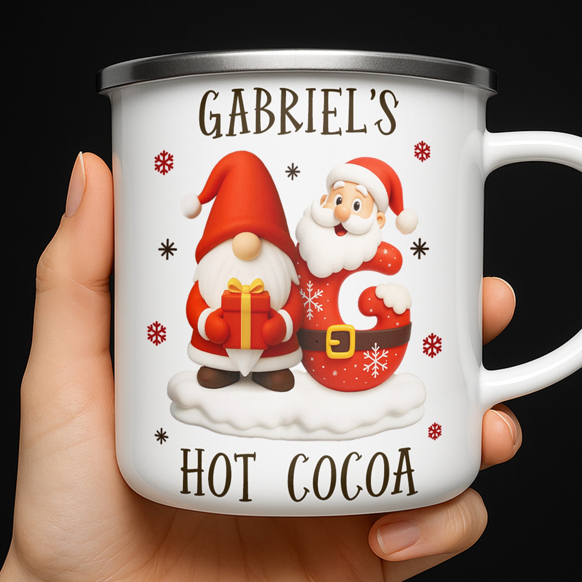 Personalized Hot Cocoa Mug With Santa And Gifts