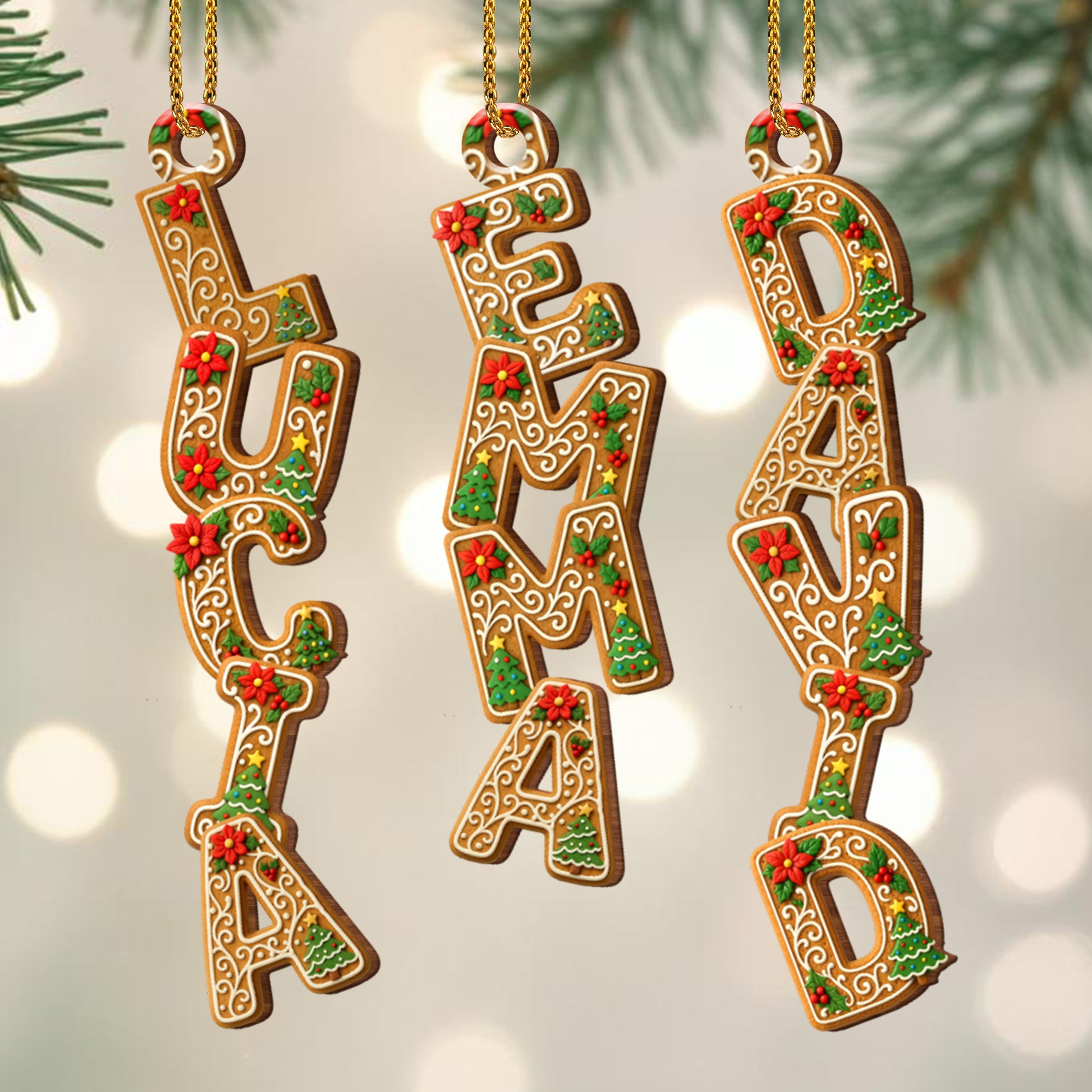 Celebrate The Holidays With Gingerbread Letter Ornaments