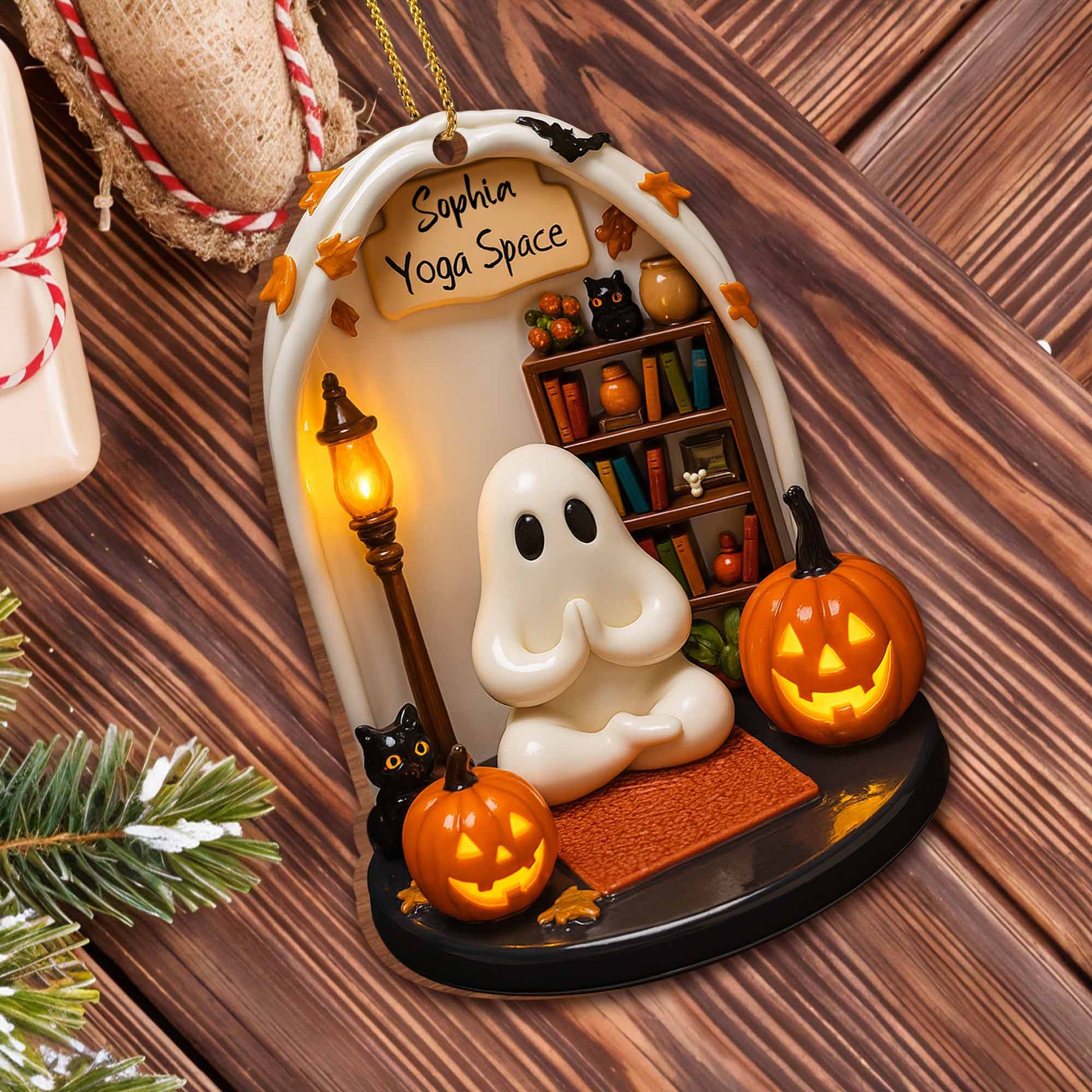 Yoga Space Halloween Pumpkin Ghost Decor