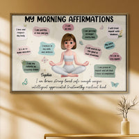 My Morning Affirmations With Young Girl and Yoga Pose