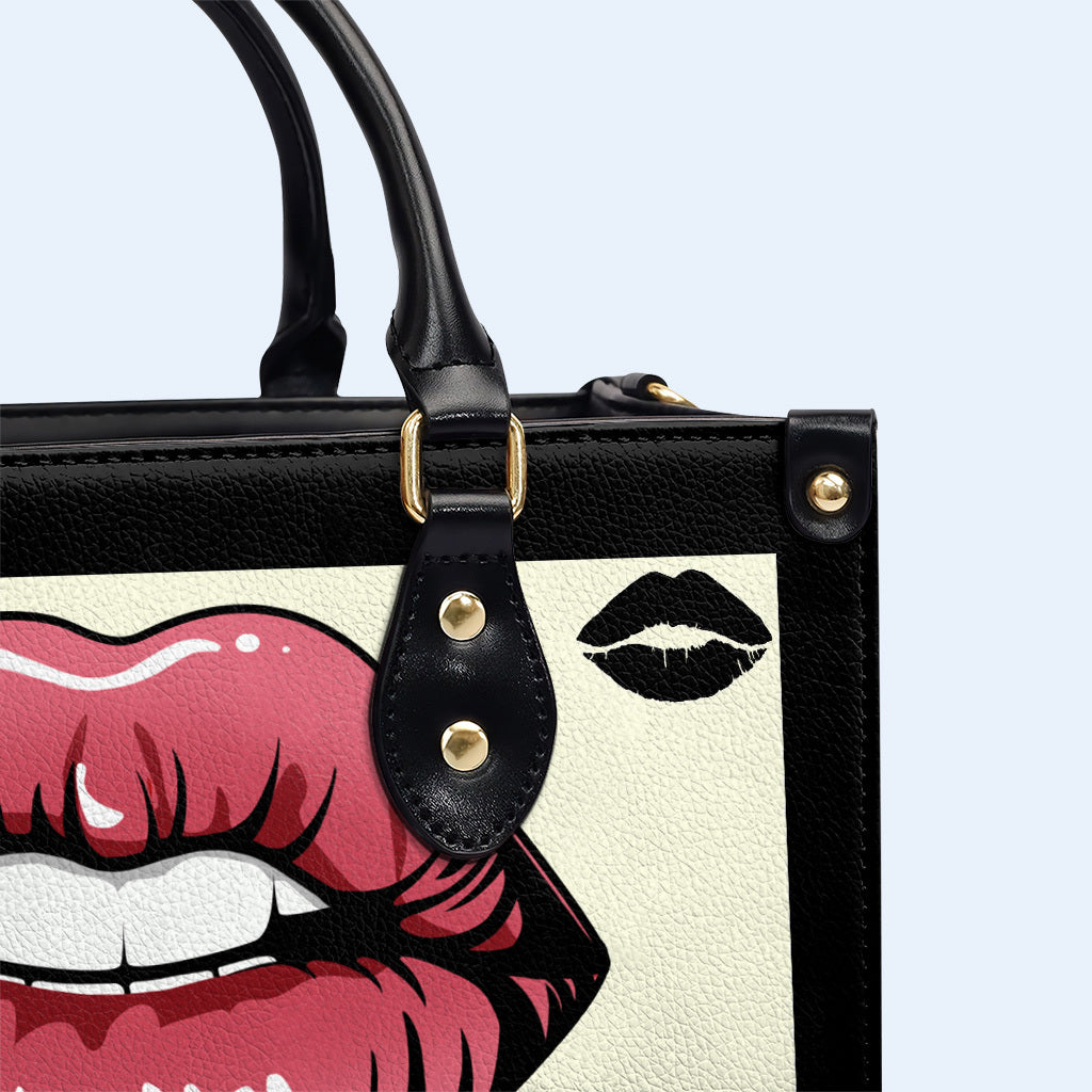 I Said What I Said - Personalized Custom Leather Handbag - bis02