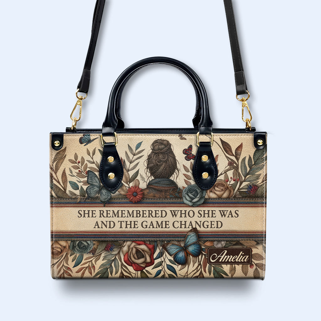 She Remembered - Personalized Custom Leather Handbag - btf_remember_1 ag34