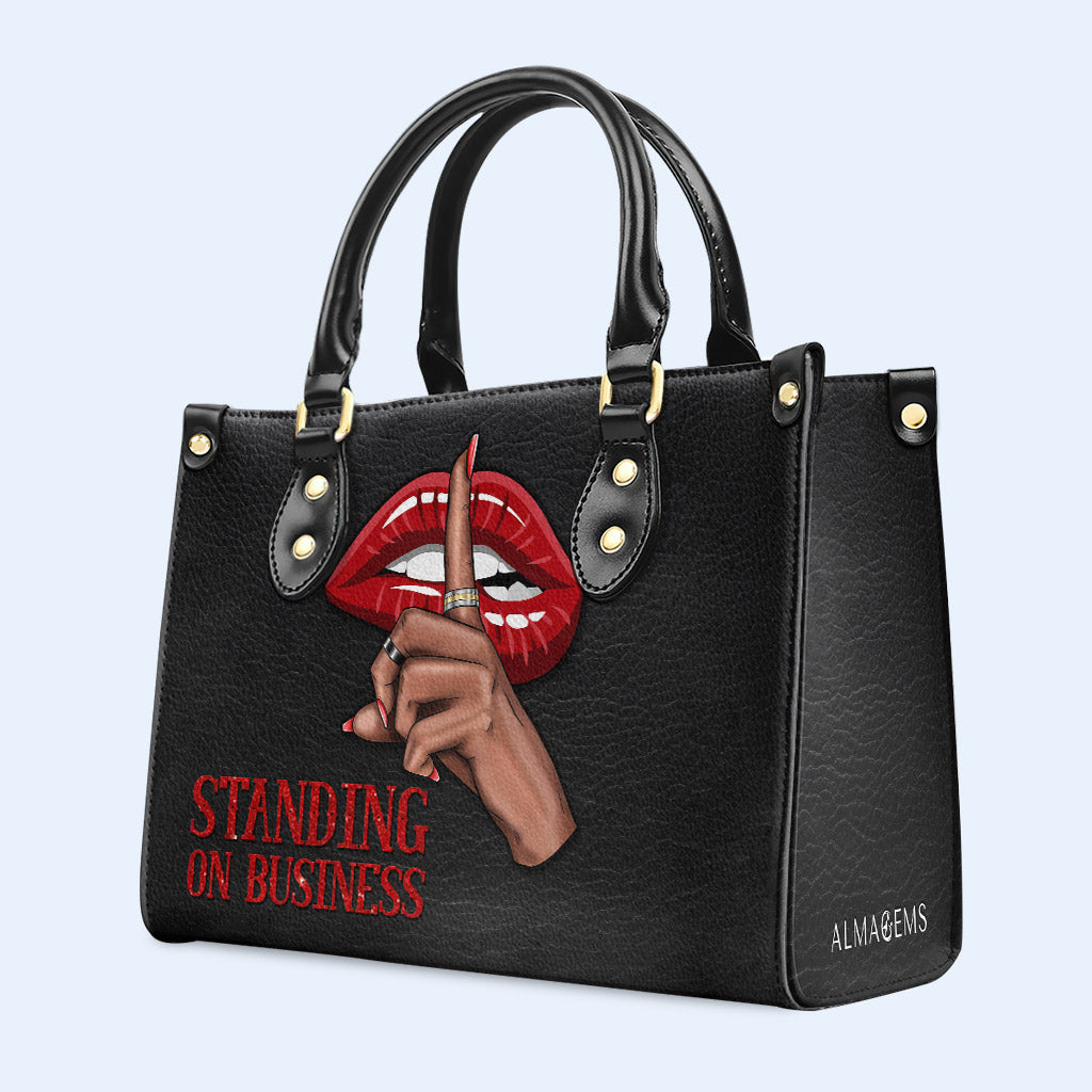 Standing On Business - Sac à main en cuir personnalisé - business01