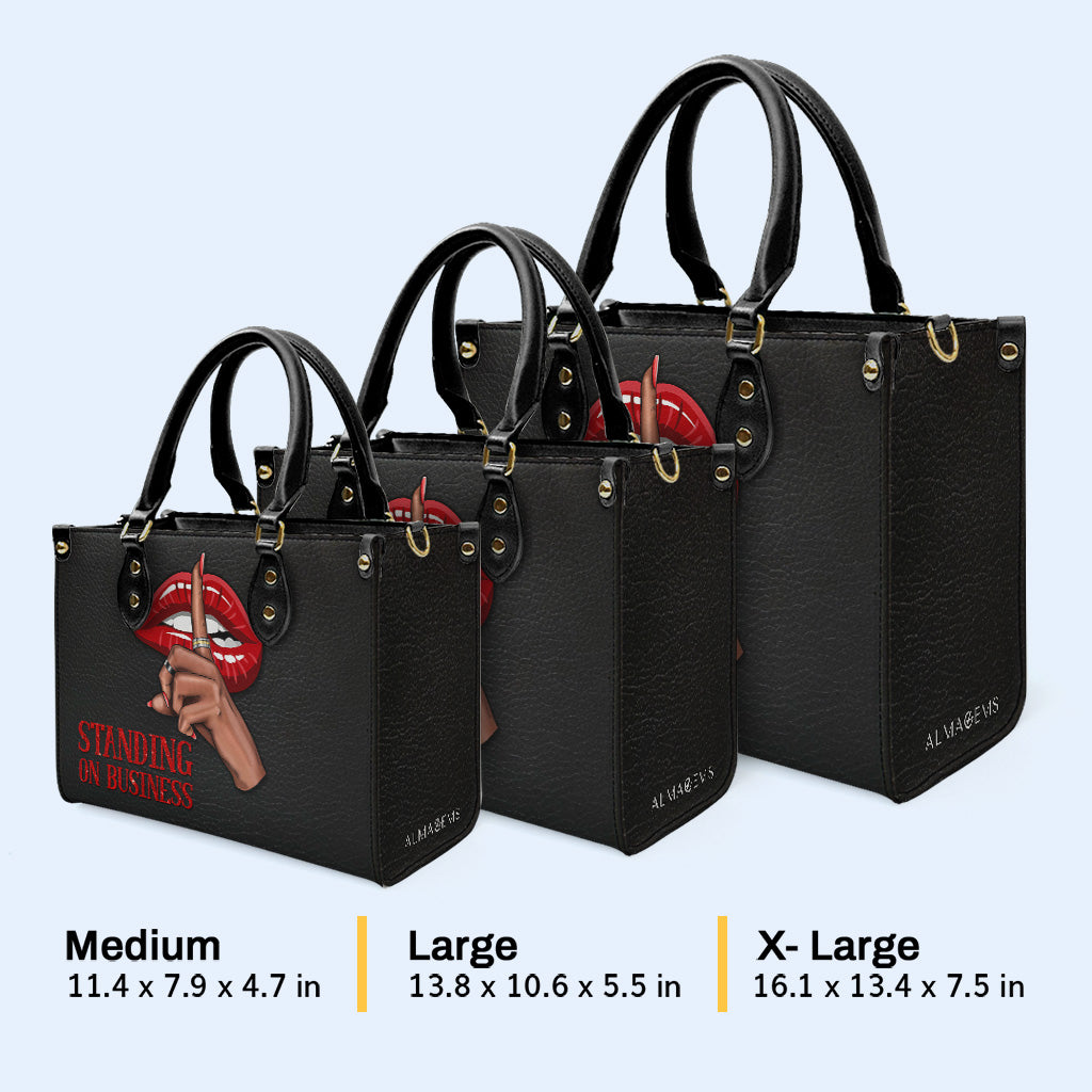 Standing On Business - Sac à main en cuir personnalisé - business01