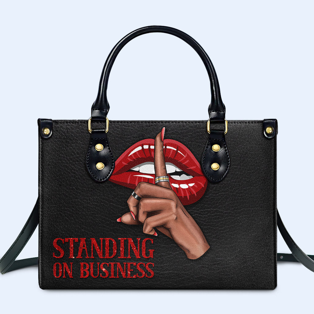 Standing On Business - Sac à main en cuir personnalisé - business01