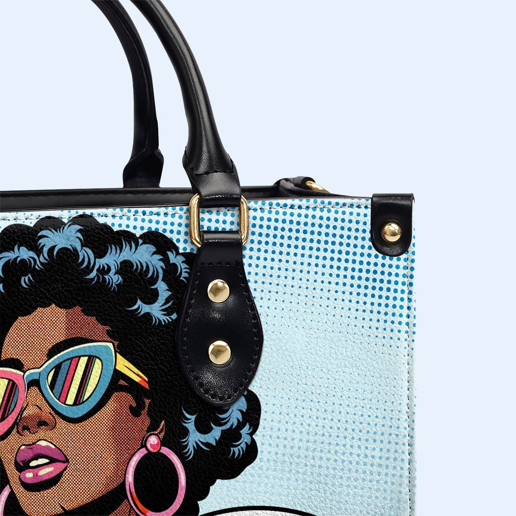 Je peux m'acheter des fleurs - Sac à main en cuir personnalisé - buyf01