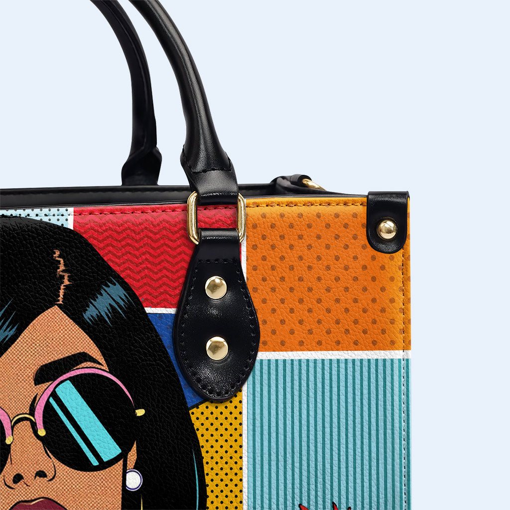 Je peux m'acheter des fleurs - Sac à main en cuir personnalisé - buyf05