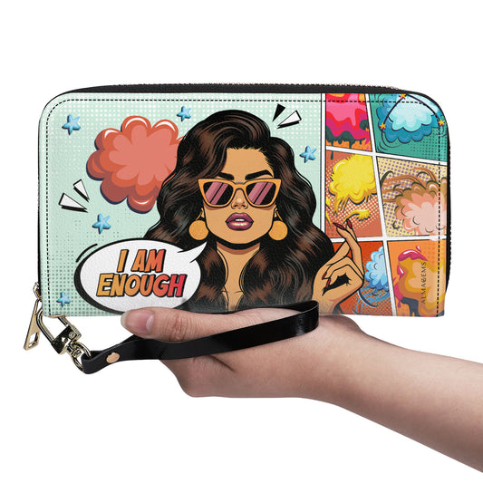 Portefeuille en cuir pour femme « I Am Enough » - enough02WL
