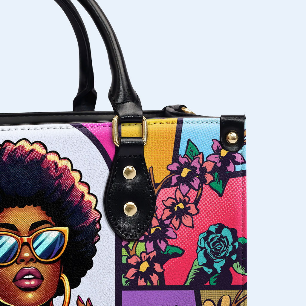 Je suis assez - Sac à main en cuir personnalisé - enough04