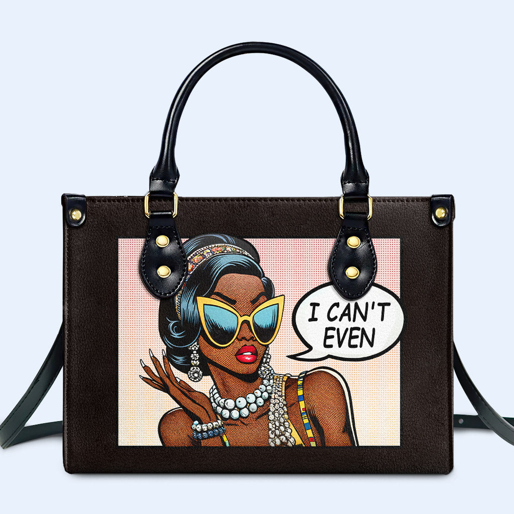 Je ne peux même pas - Sac à main en cuir personnalisé - even01