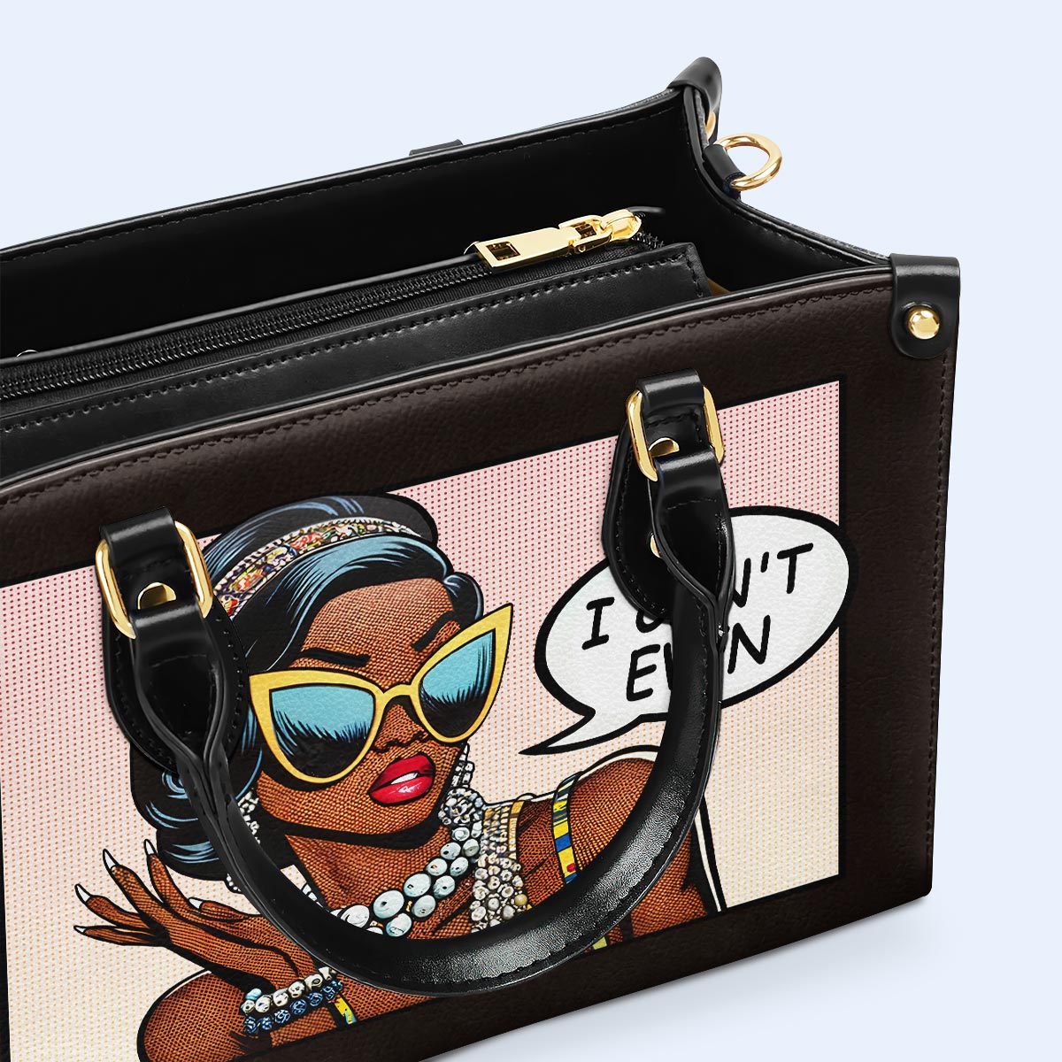 Je ne peux même pas - Sac à main en cuir personnalisé - even01
