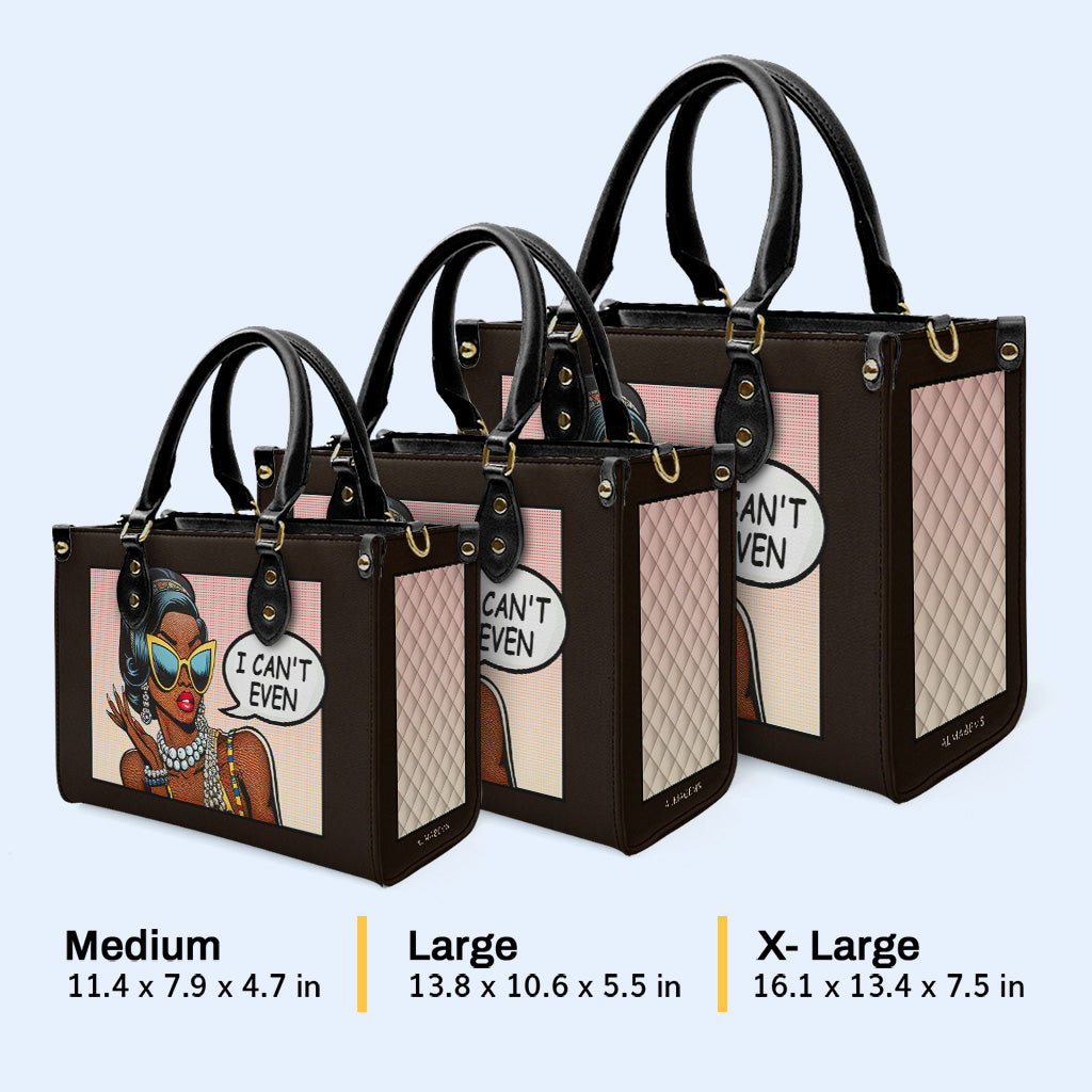 Je ne peux même pas - Sac à main en cuir personnalisé - even01